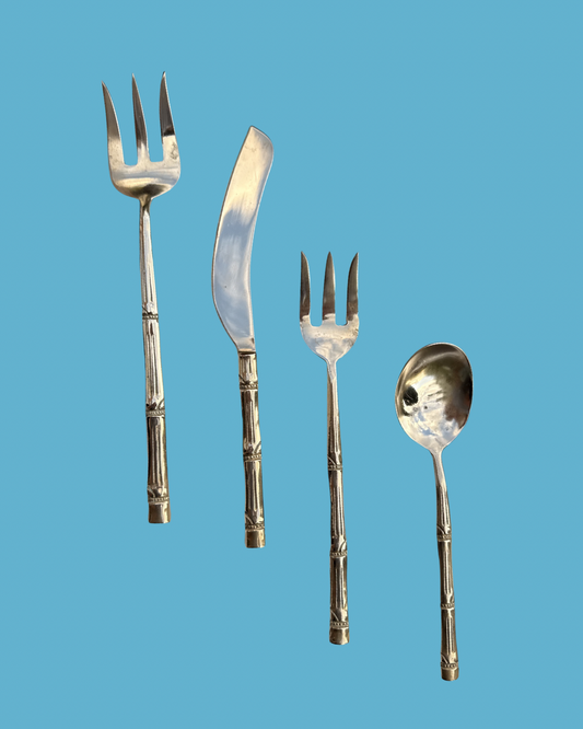 Brass Serving Cutlery Set (x4)