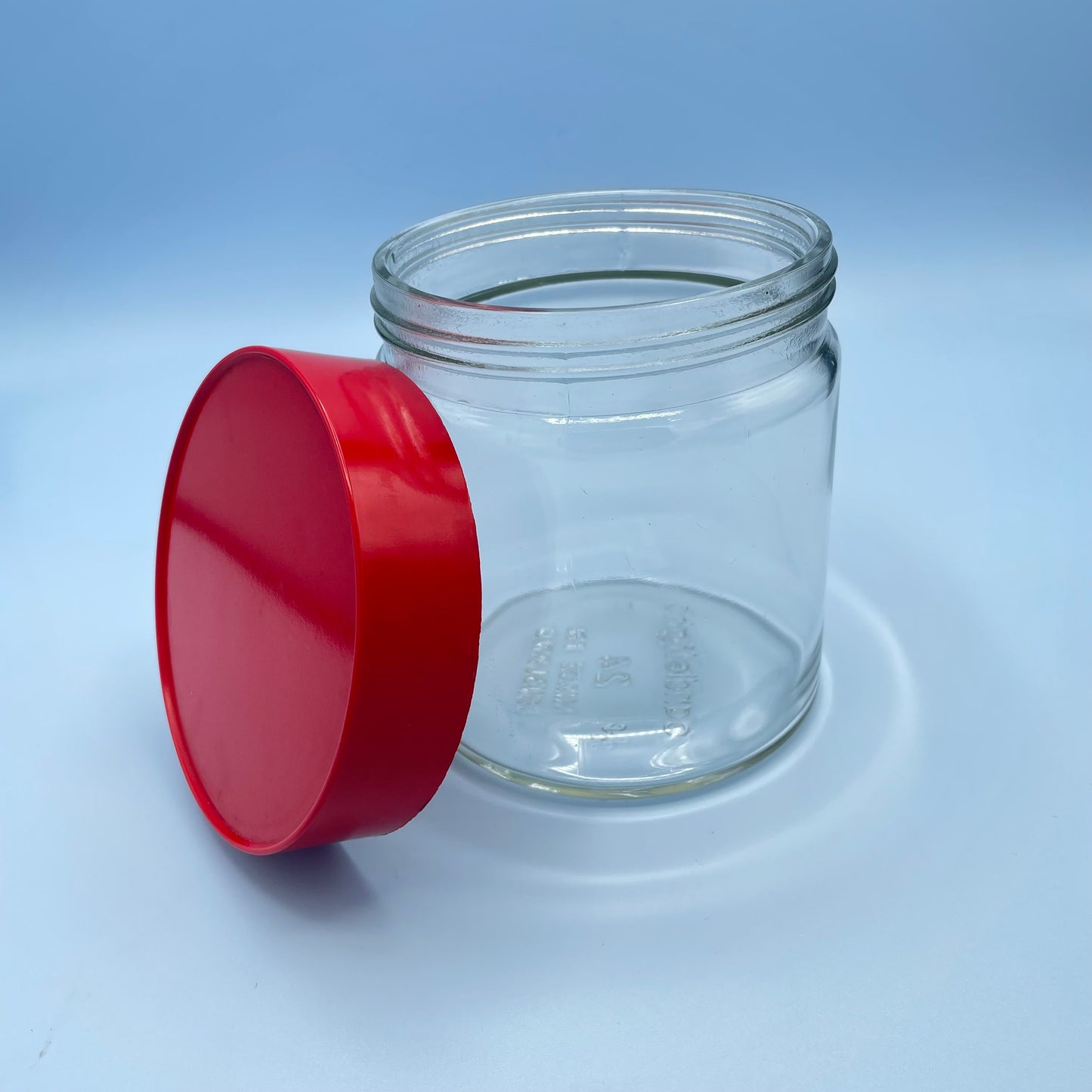 Red Lid Glass Jars