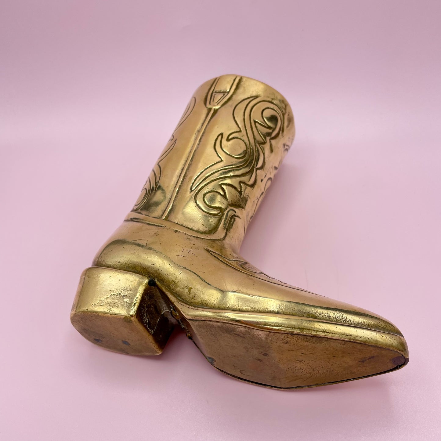 Brass Cowboy Boot