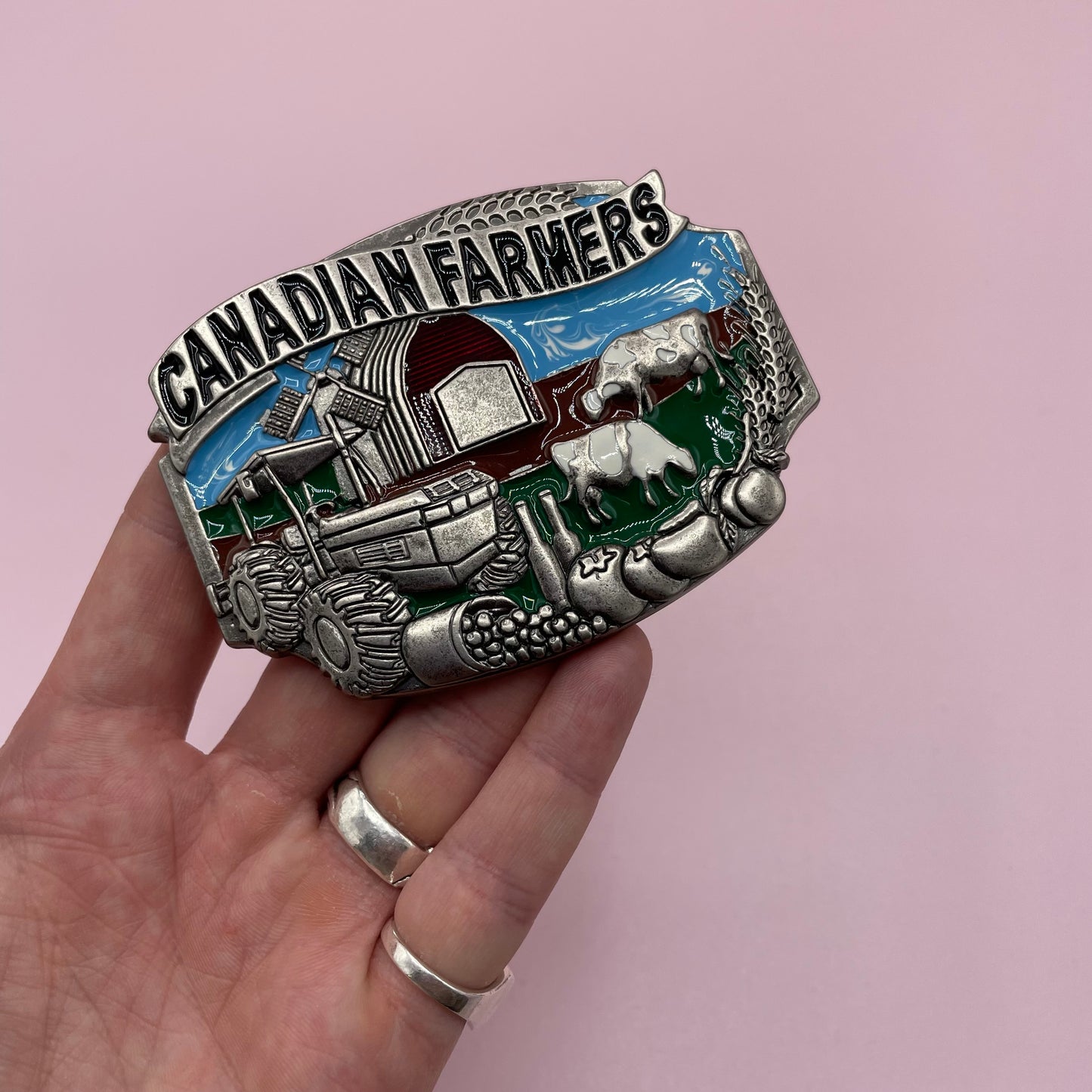 Canadian Farmer Belt Buckle