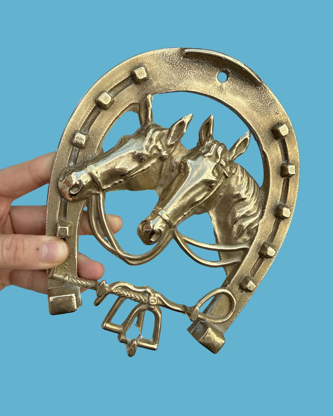 Brass Horseshoe Key Hooks Large