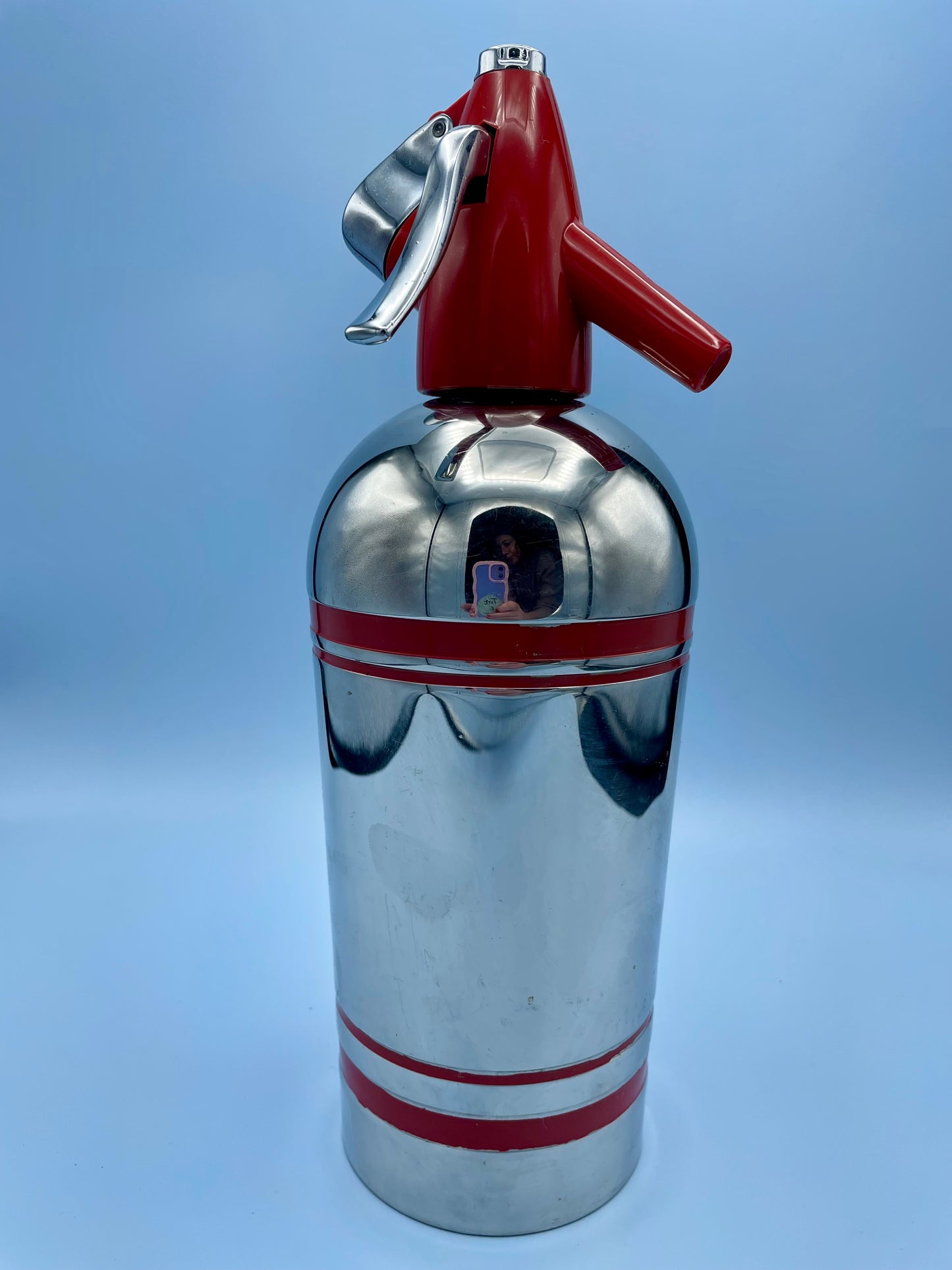 Soda Siphon Chrome & Red