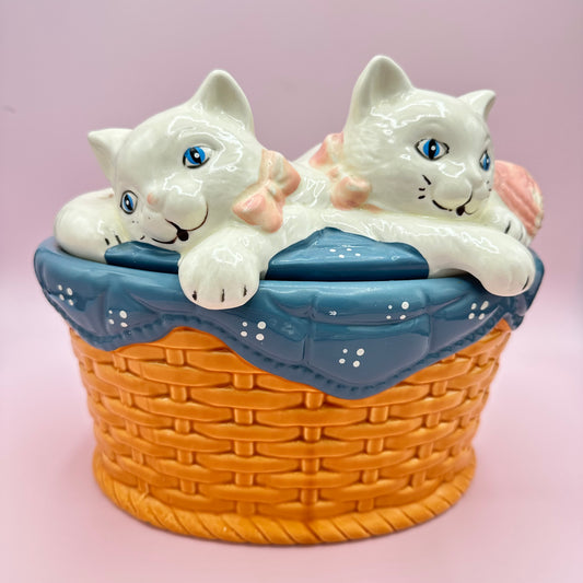 Kitsch Kittens Ceramic Storage Jar