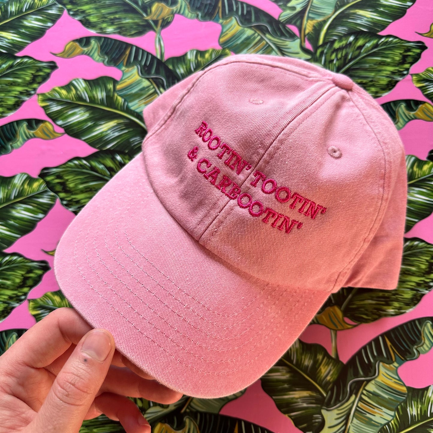 Rootin’ Tootin’ & Carbootin’ Vintage Pink Cap Hat