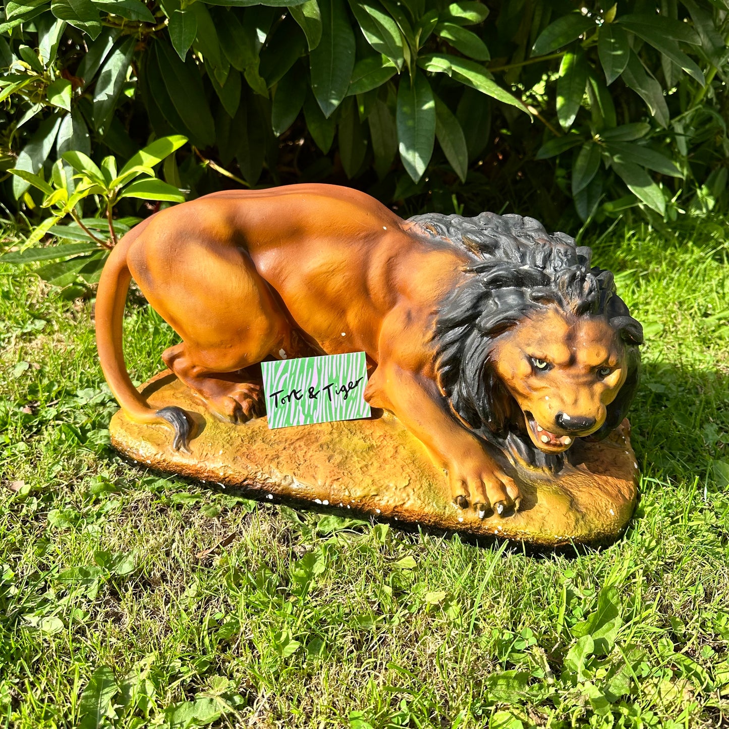 Chalkware Lion Figurine