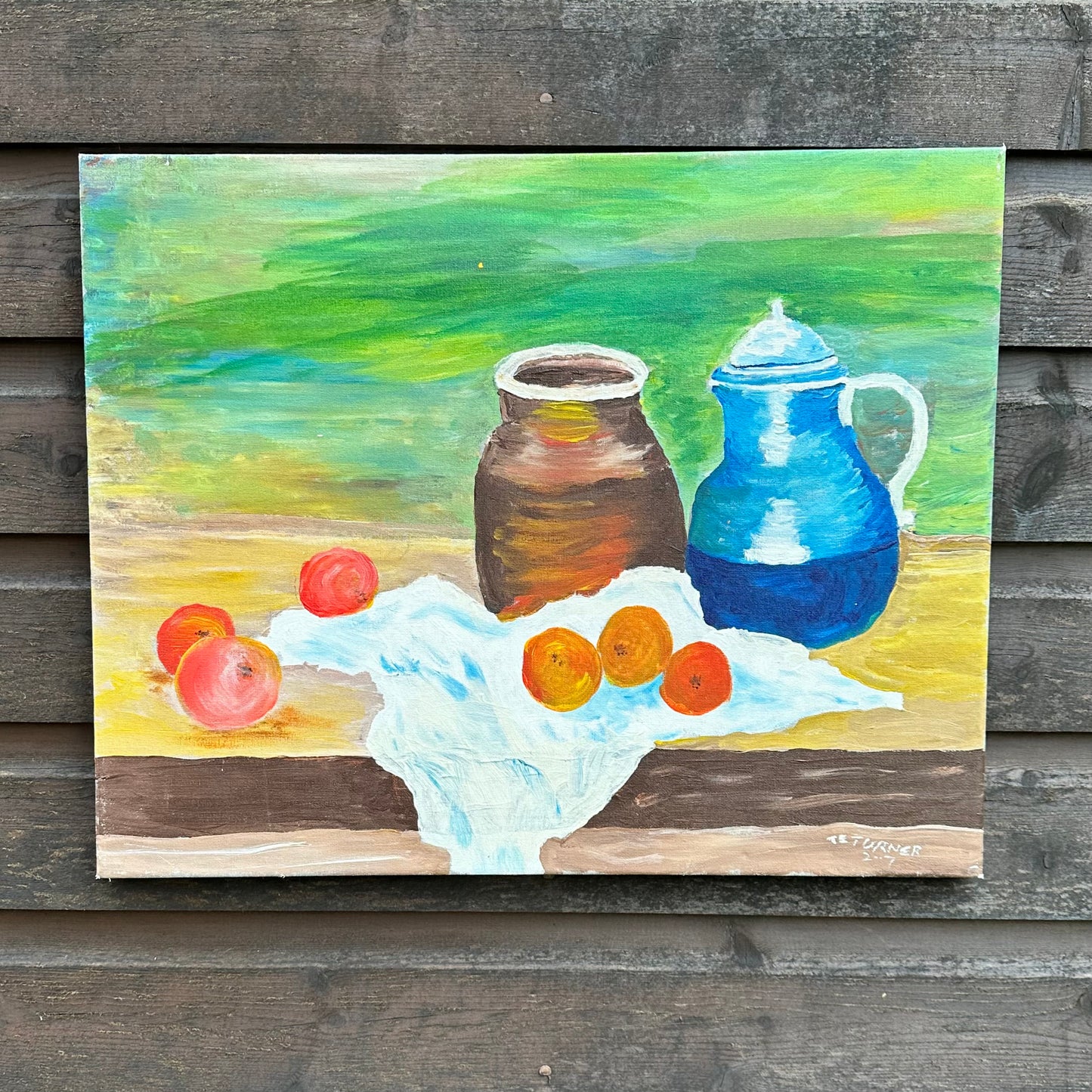 Still Life Canvas Fruit & Jug