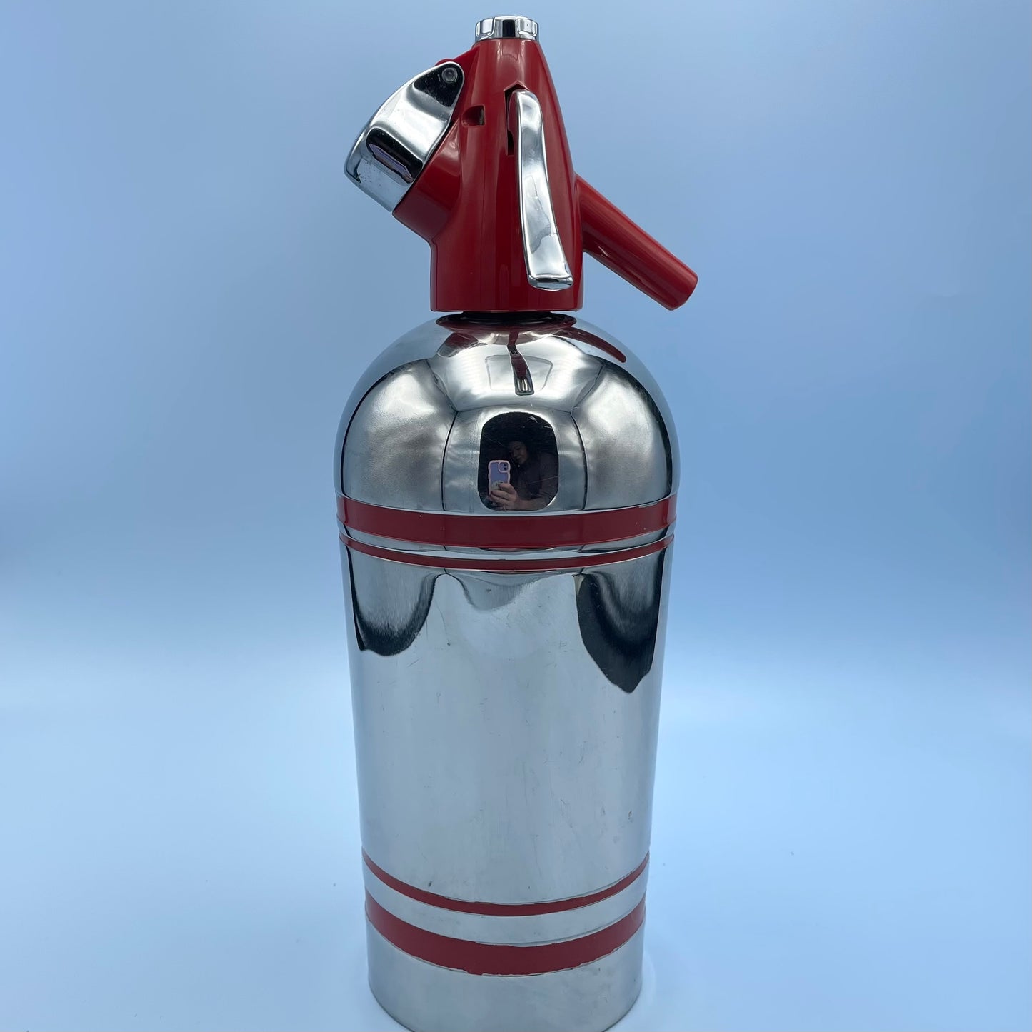 Soda Siphon Chrome & Red