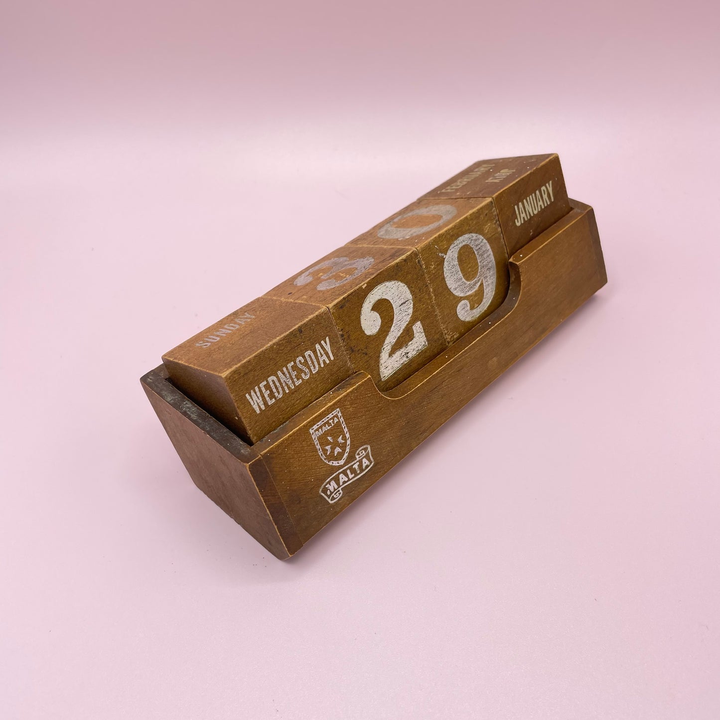 Perpetual Desk Calendar Wooden