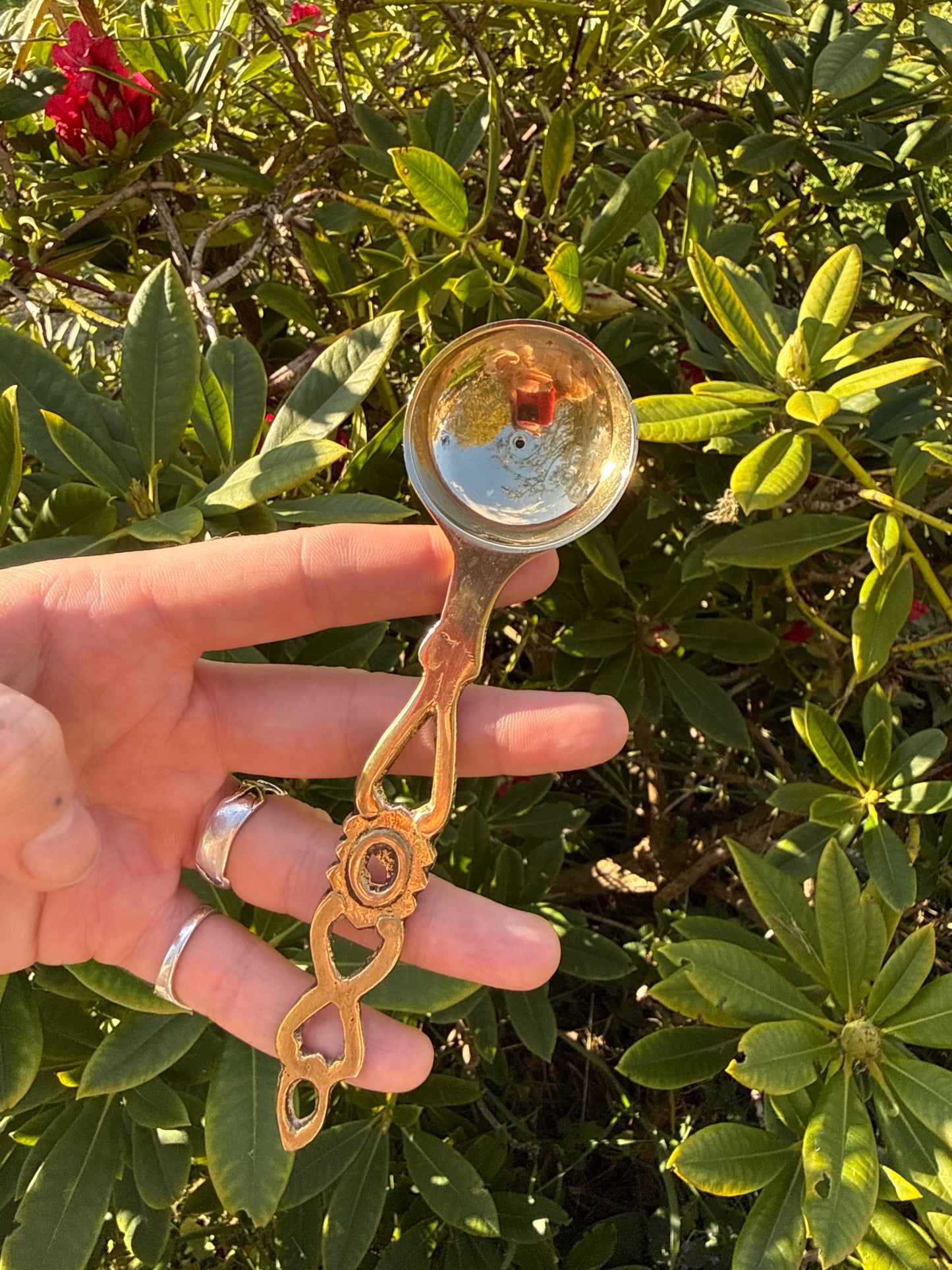Brass Love Spoon Round