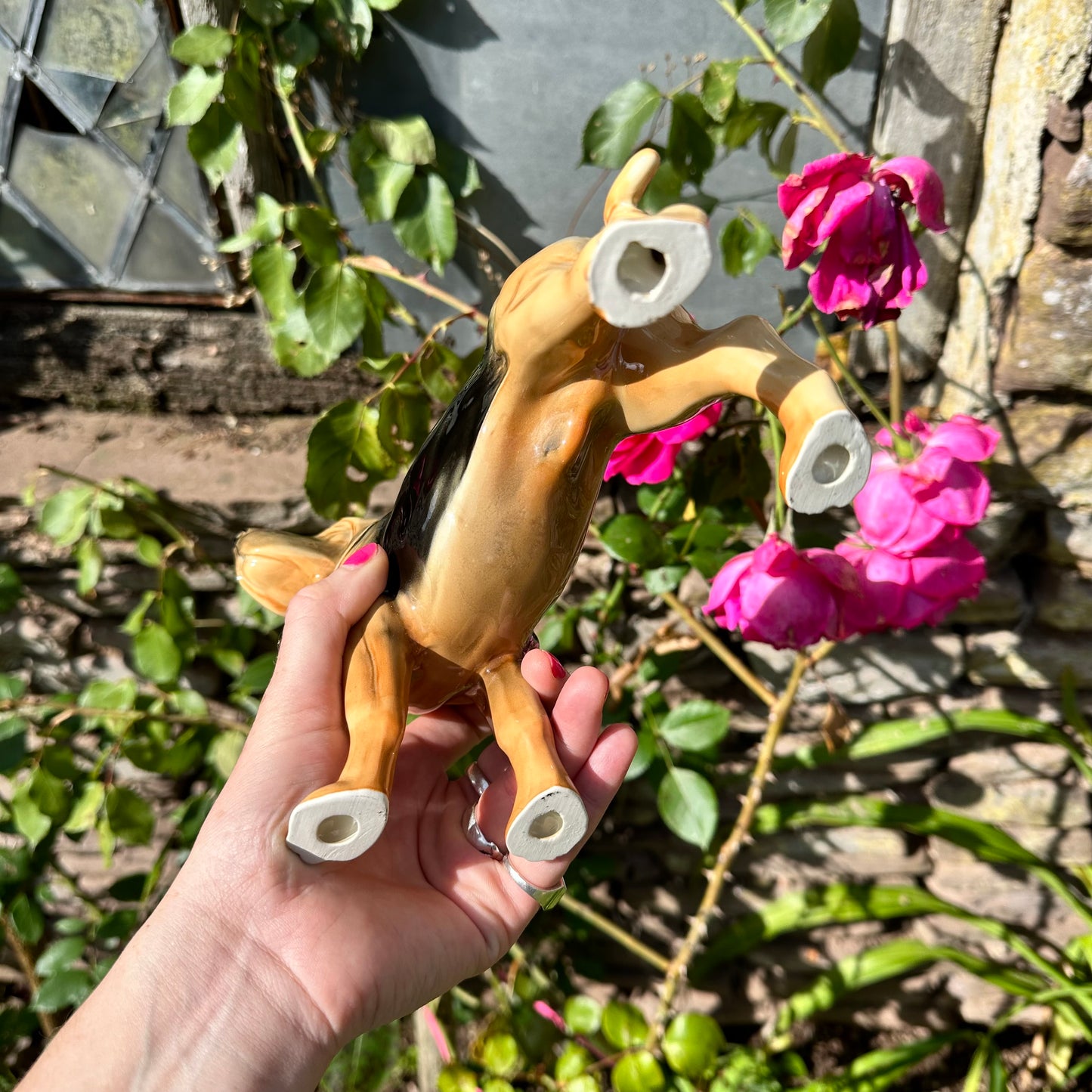 Ceramic Bloodhound Figurine