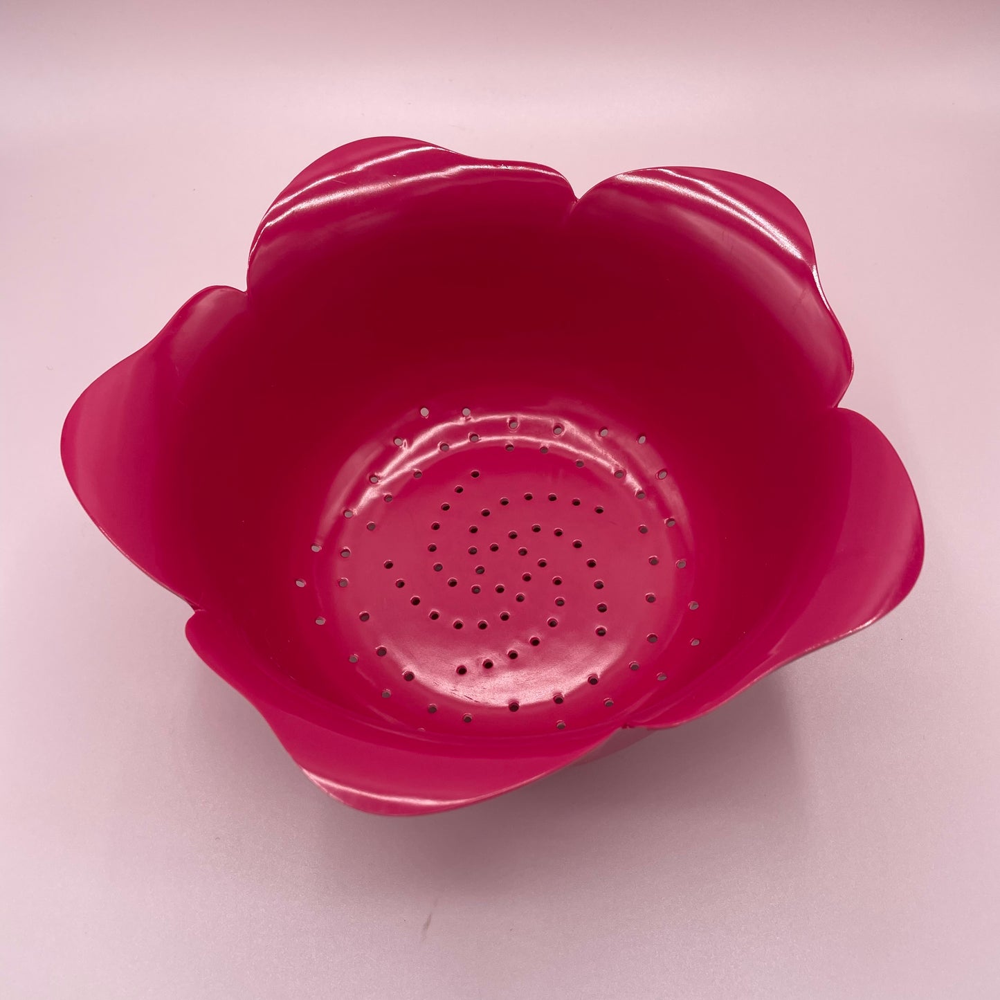 Pink Melamine Flower Colander