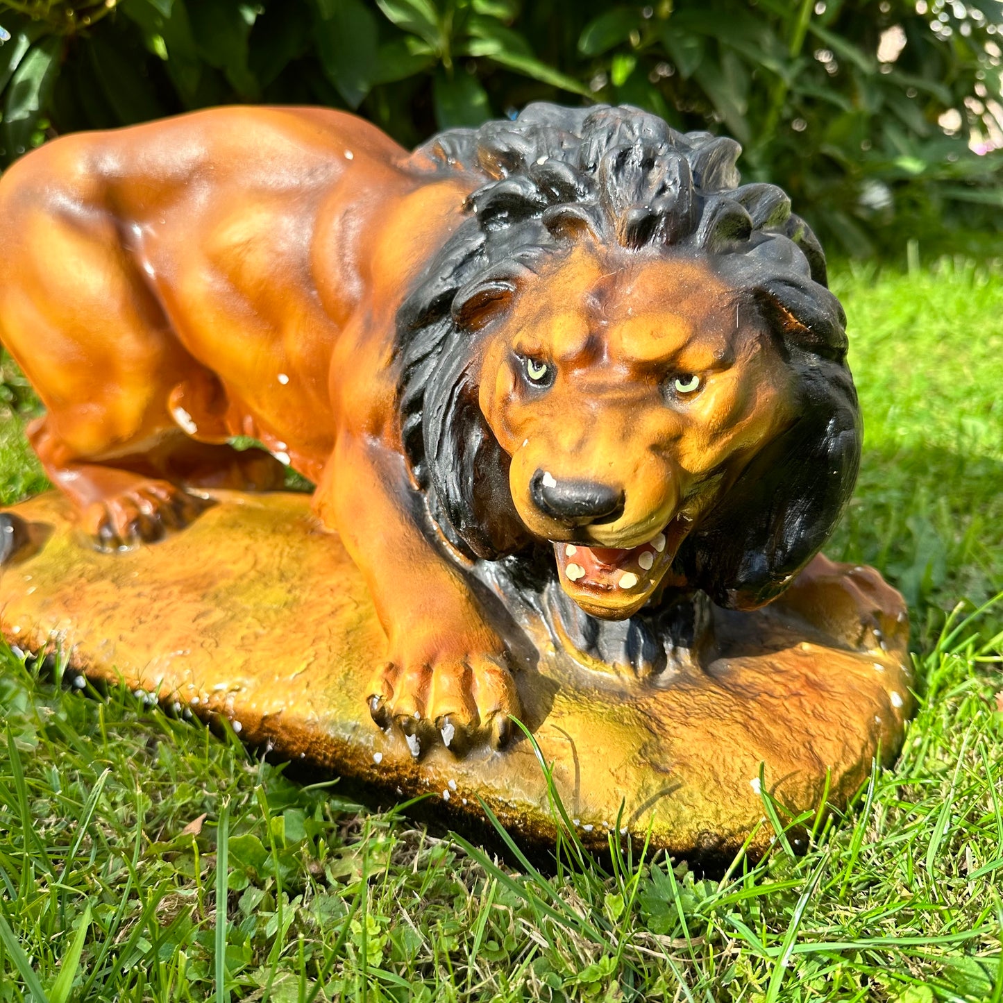 Chalkware Lion Figurine