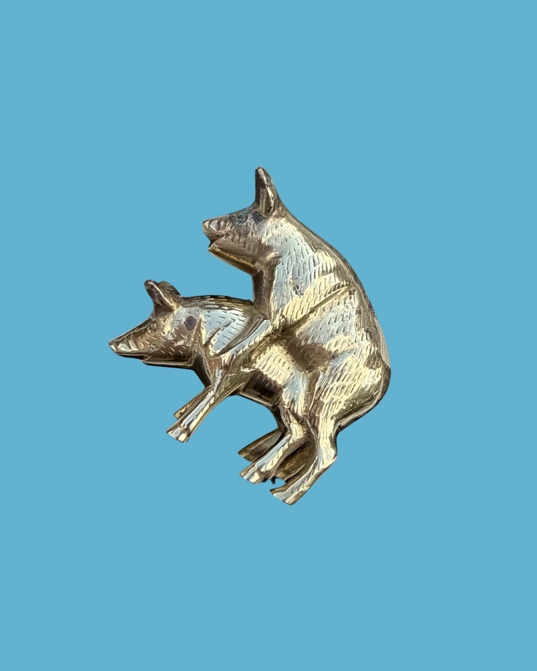 Brass 'Naughty' Pigs