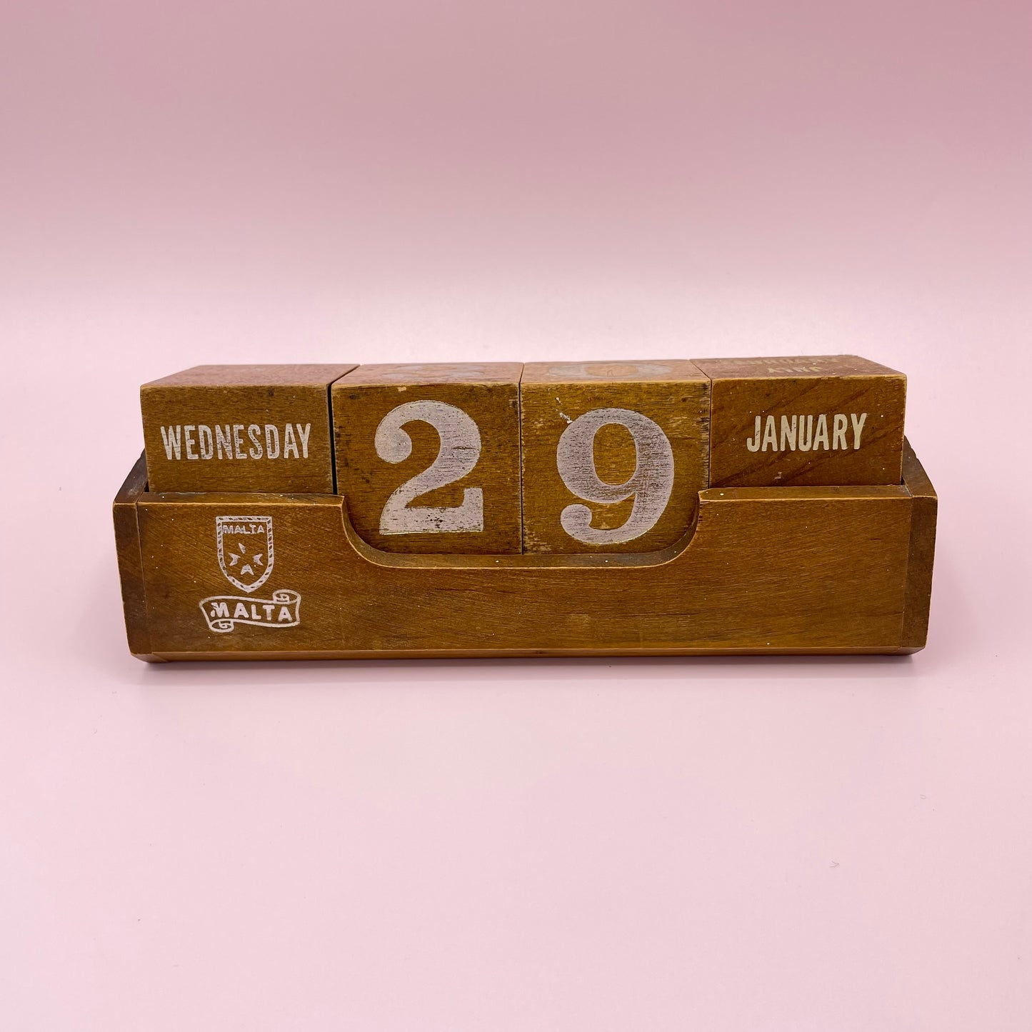 Perpetual Desk Calendar Wooden