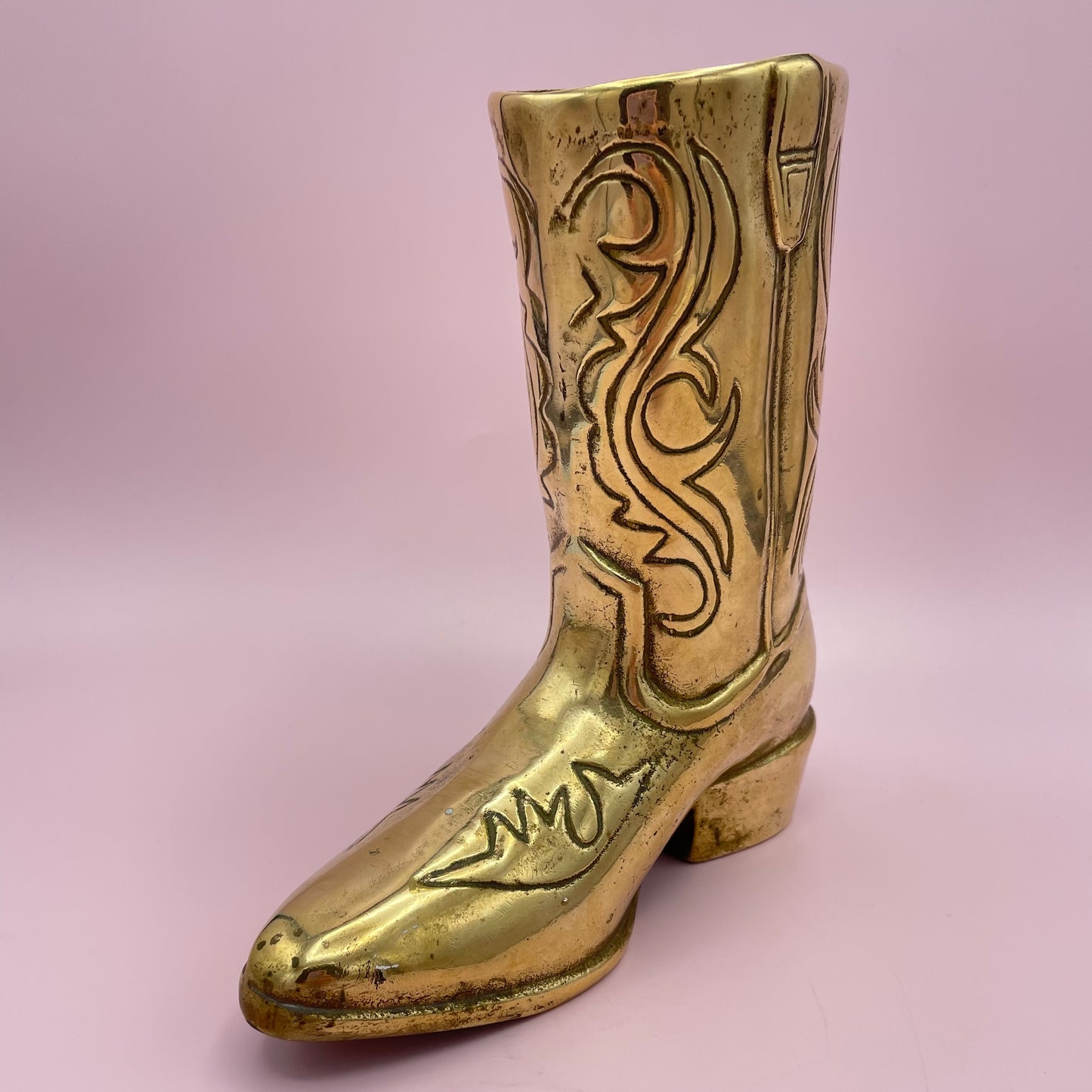 Brass Cowboy Boot