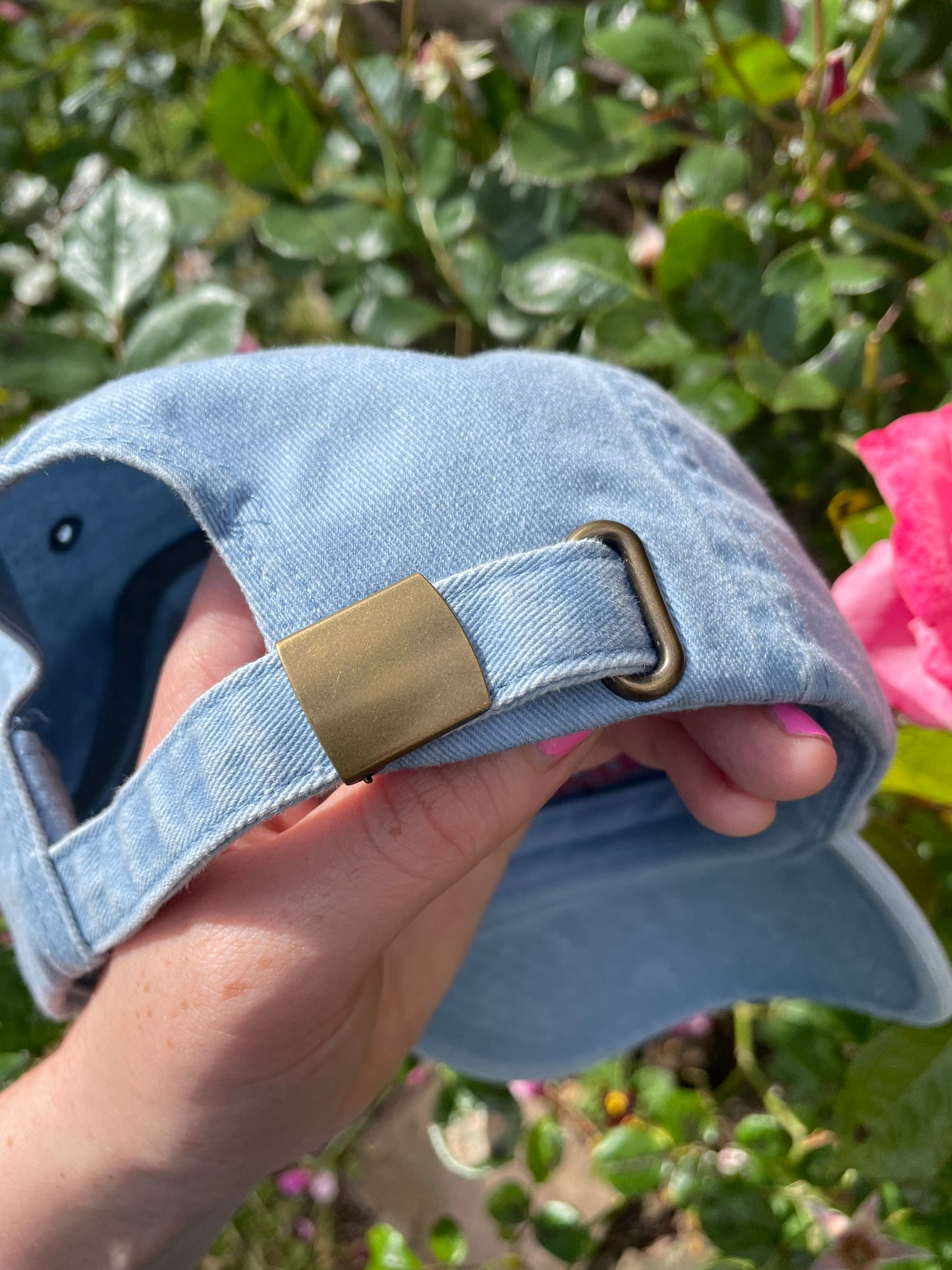 Rootin’ Tootin’ & Carbootin’ Light Denim & Red Cap Hat