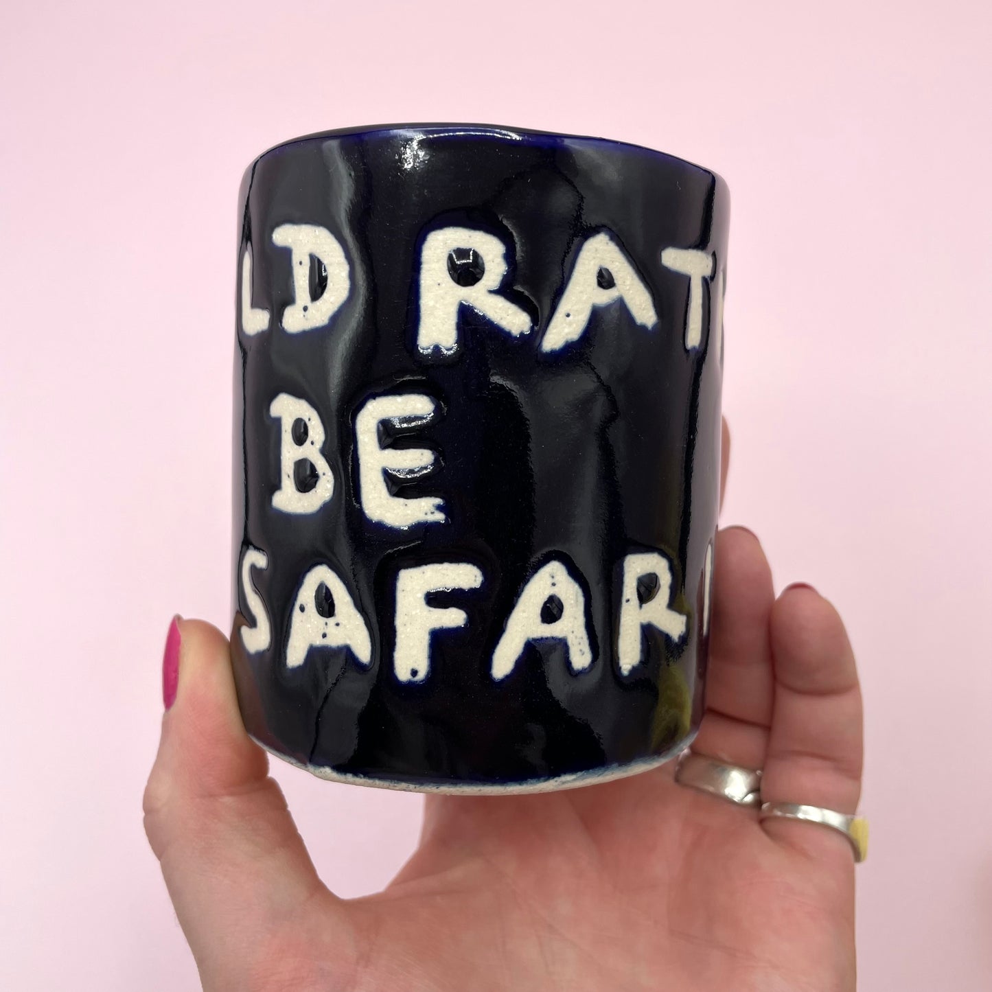 'I'd Rather Be On Safari’ Mug Blue