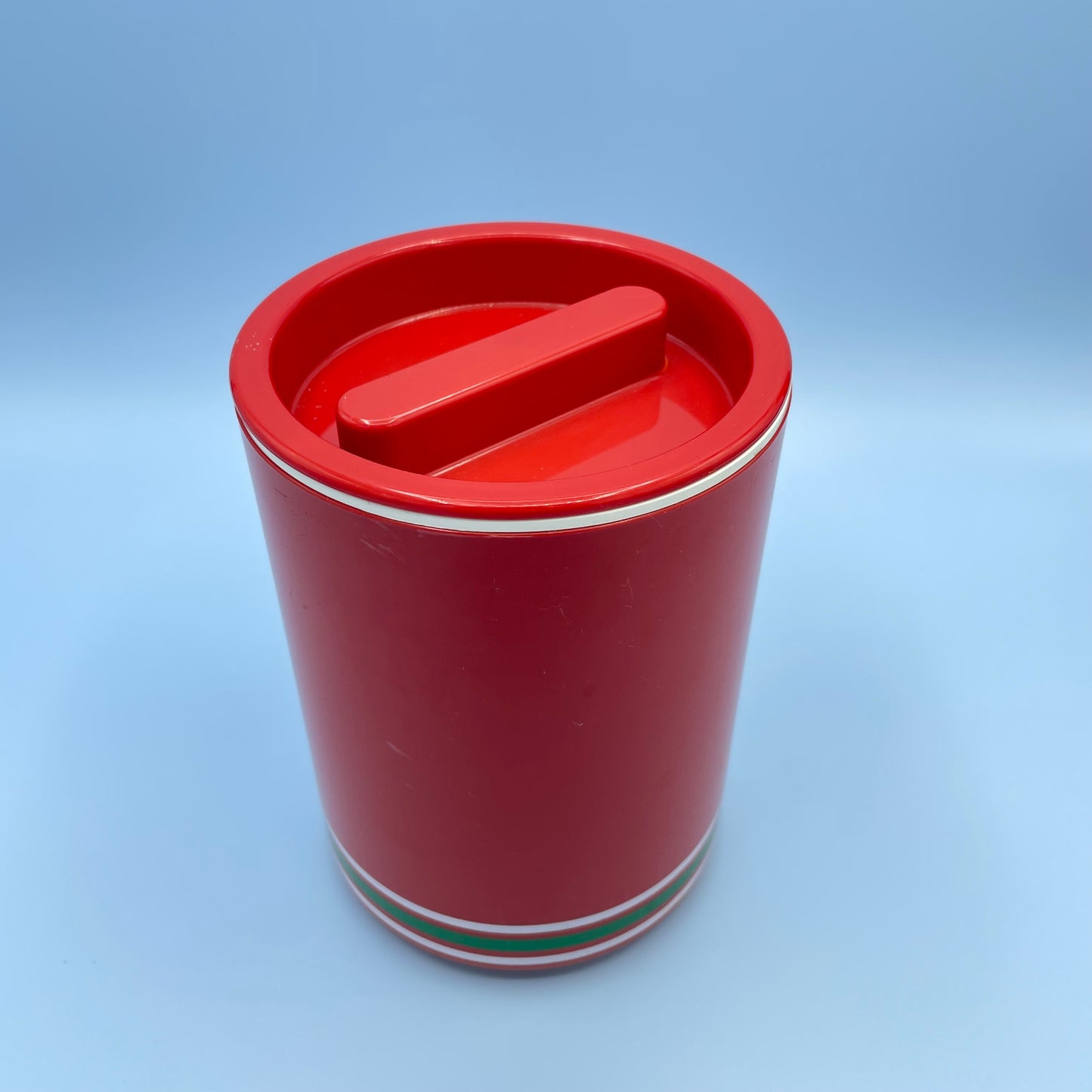 Red Plastic Jar