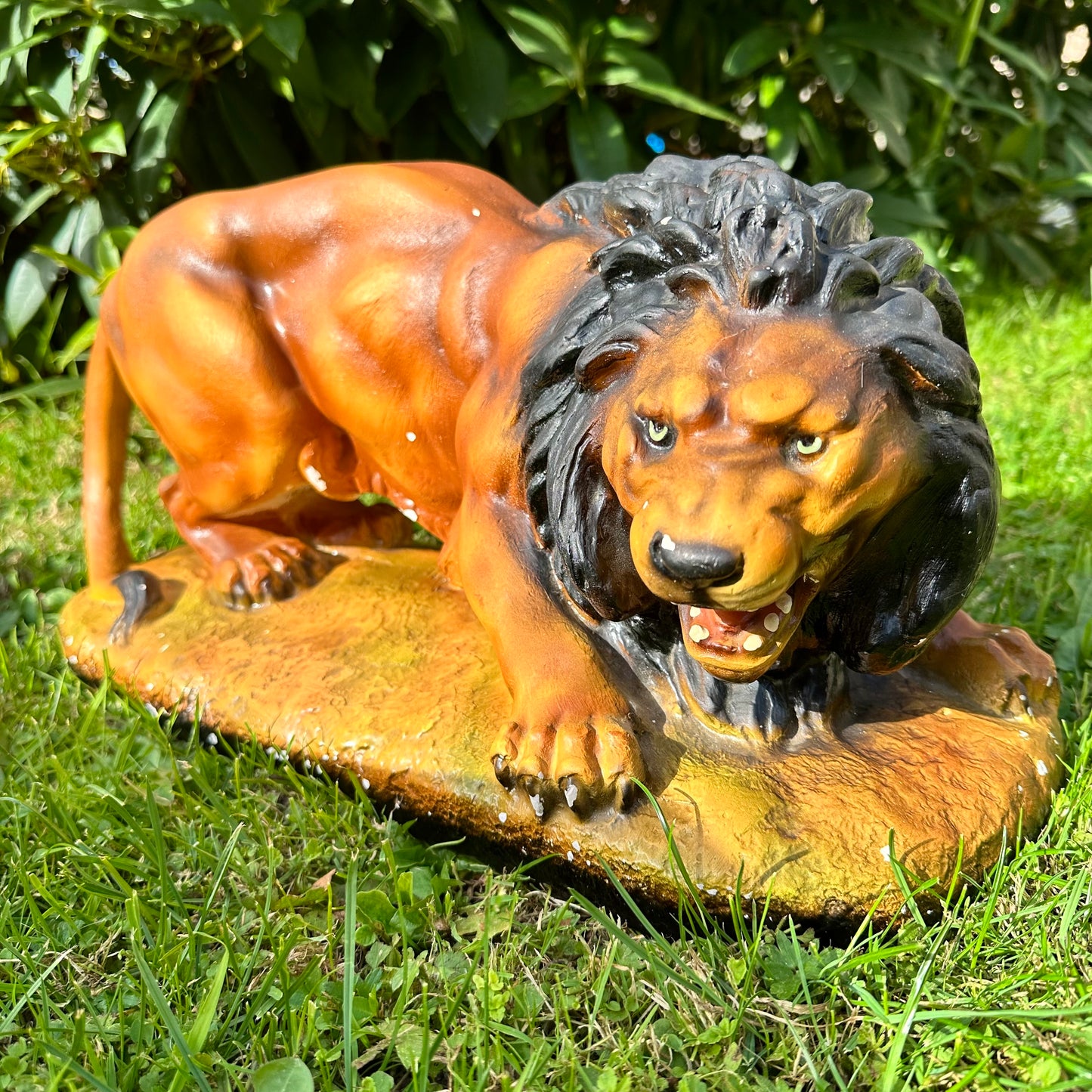 Chalkware Lion Figurine