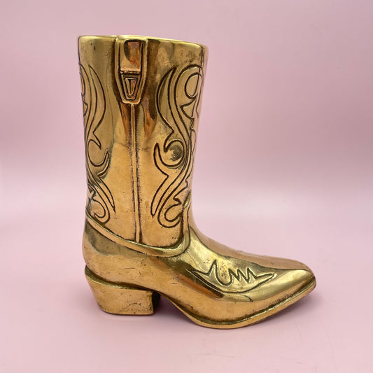 Brass Cowboy Boot