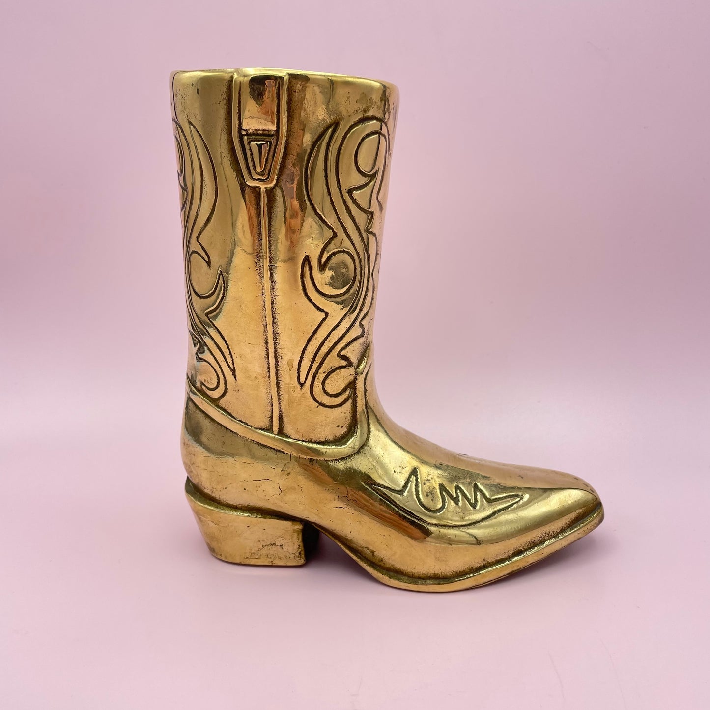 Brass Cowboy Boot