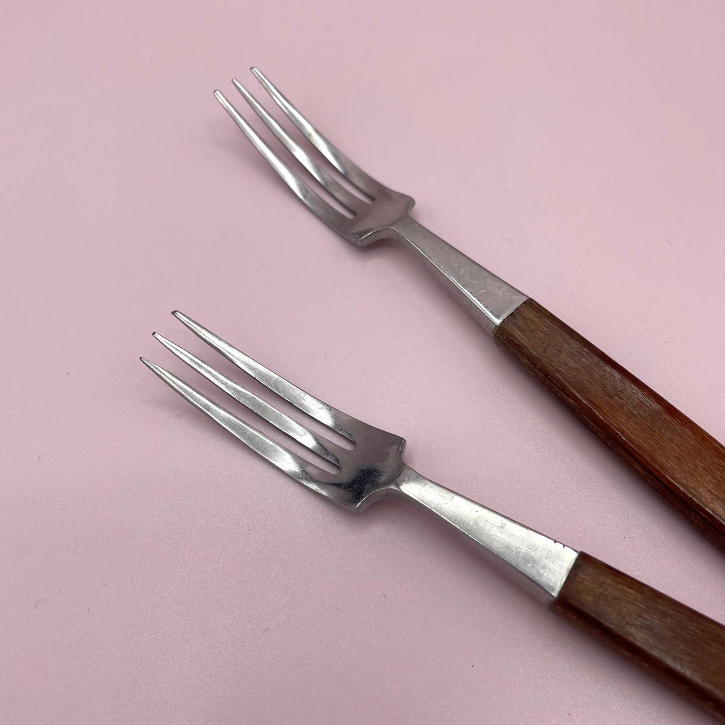 Teak Handle Forks x4