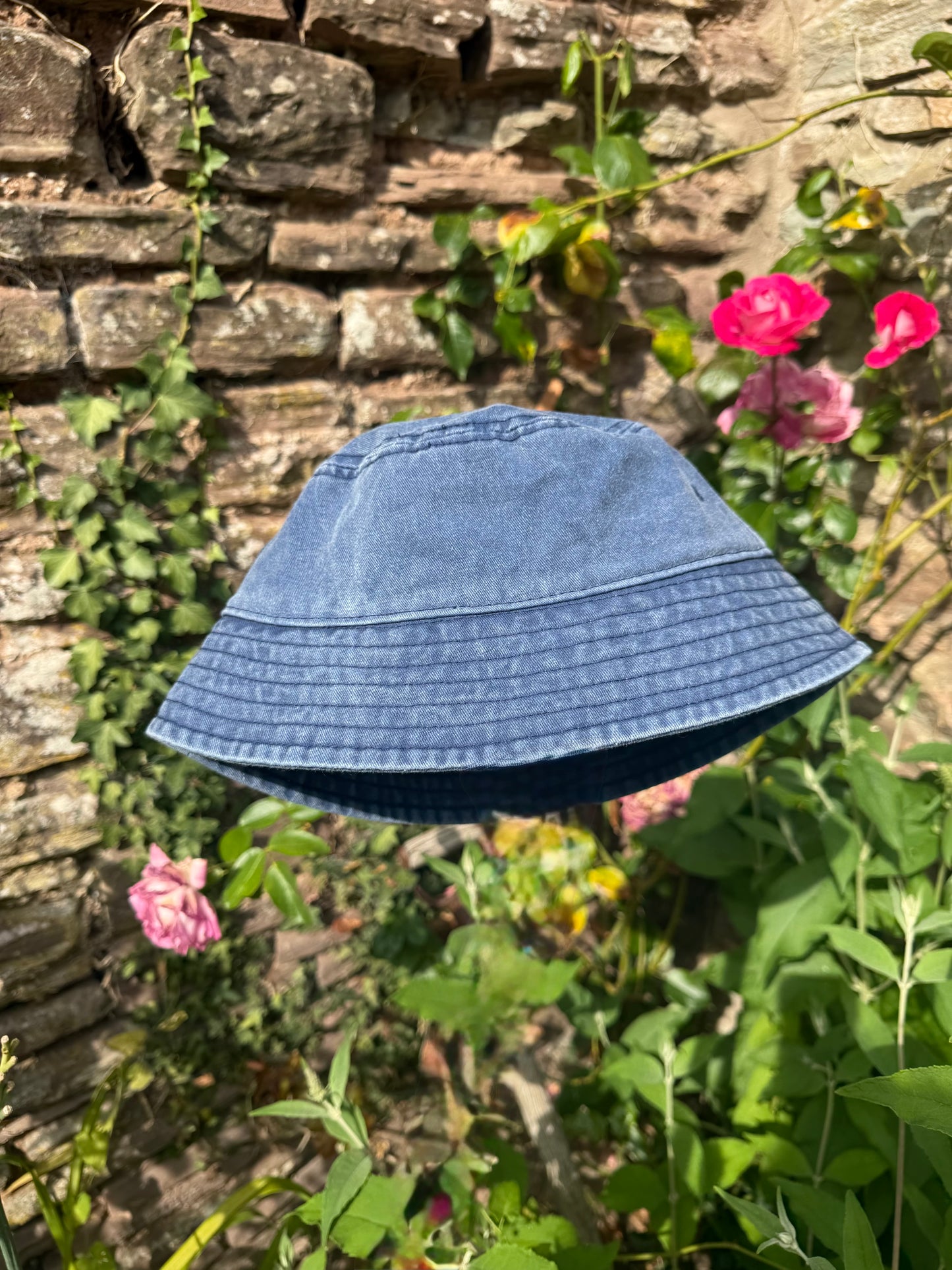 Rootin’ Tootin’ & Carbootin’ Bucket Hat Dark Denim & Cherry Red