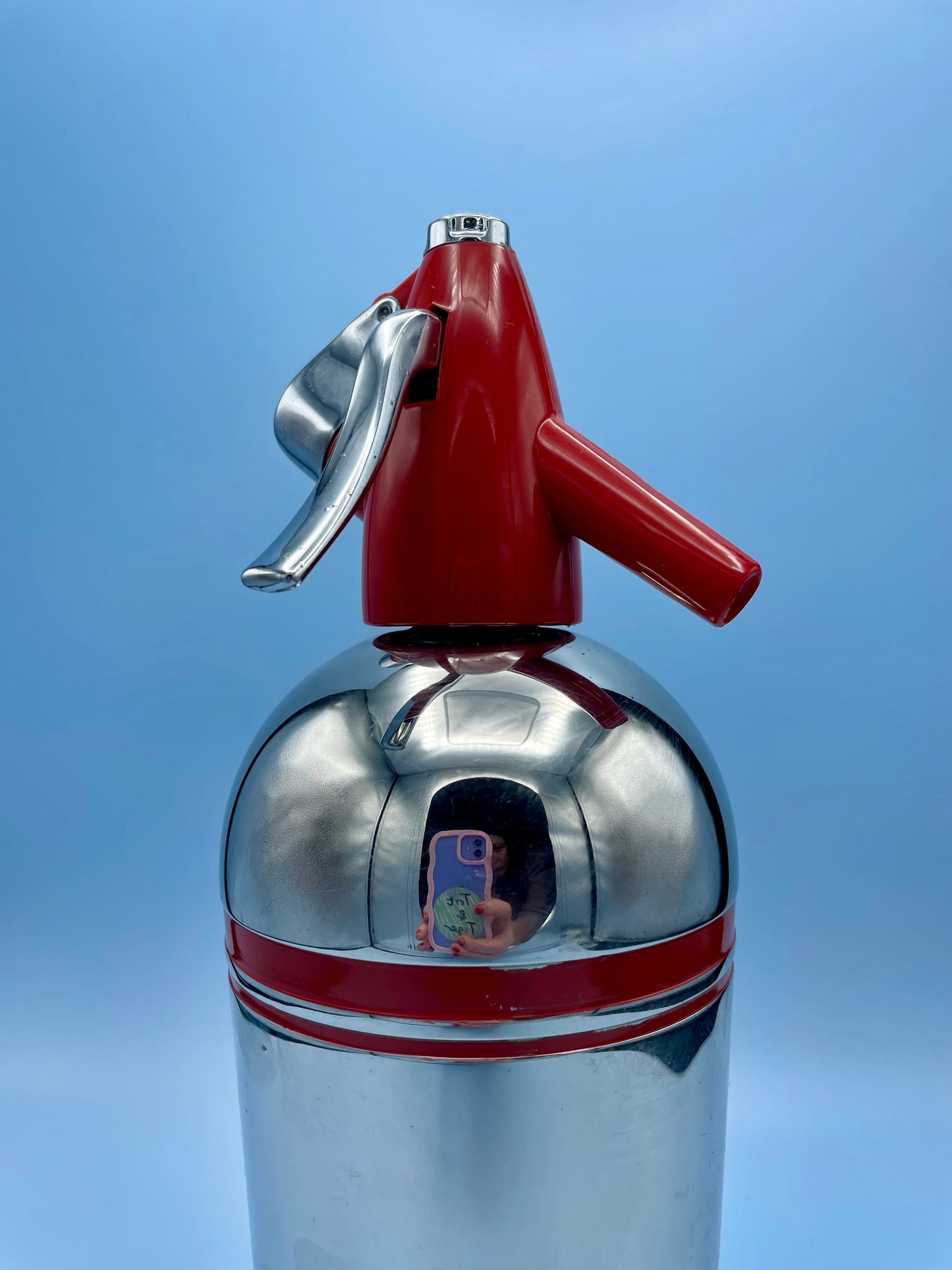 Soda Siphon Chrome & Red