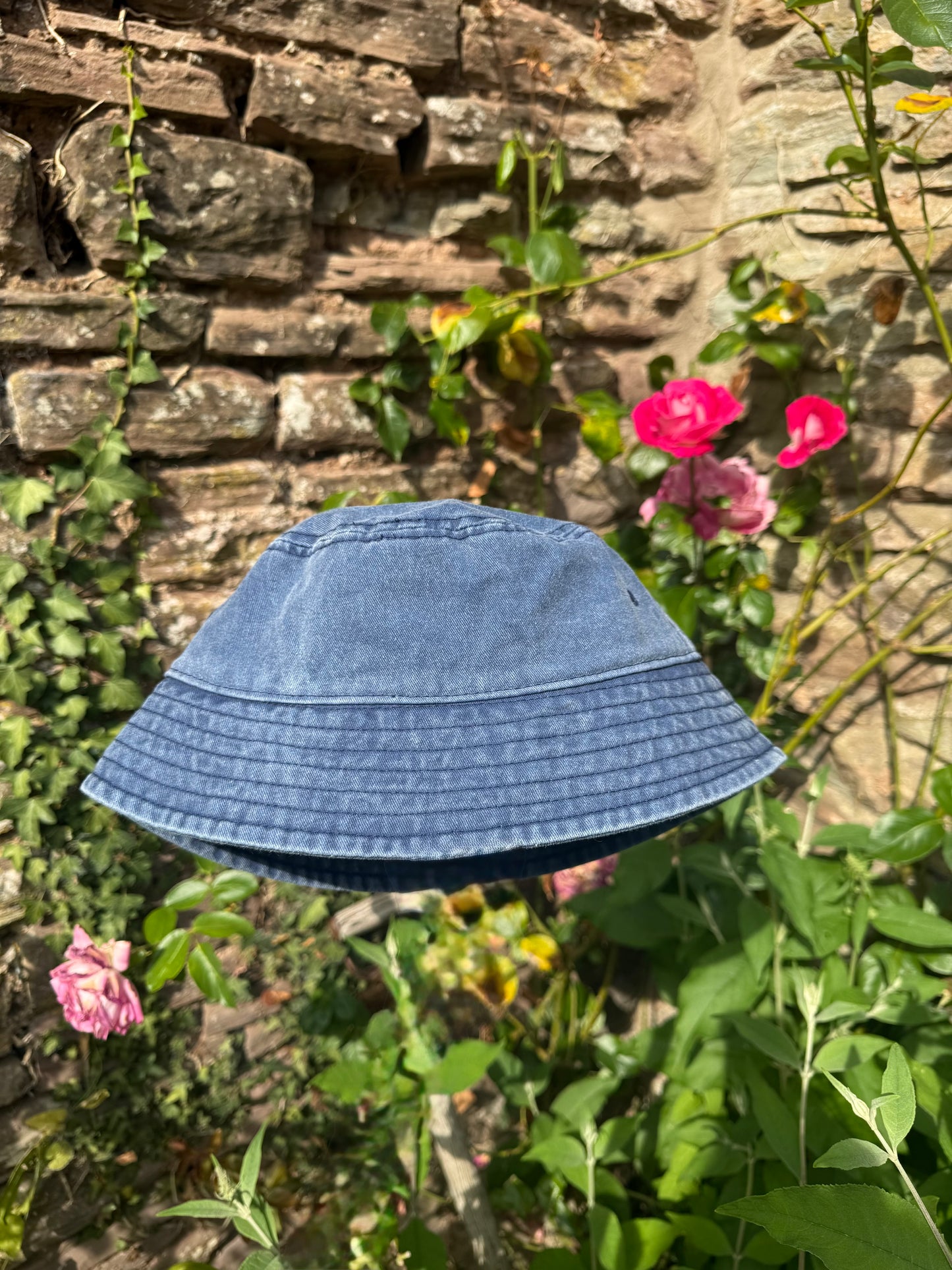 Rootin’ Tootin’ & Carbootin’ Bucket Hat Dark Denim & Cherry Red
