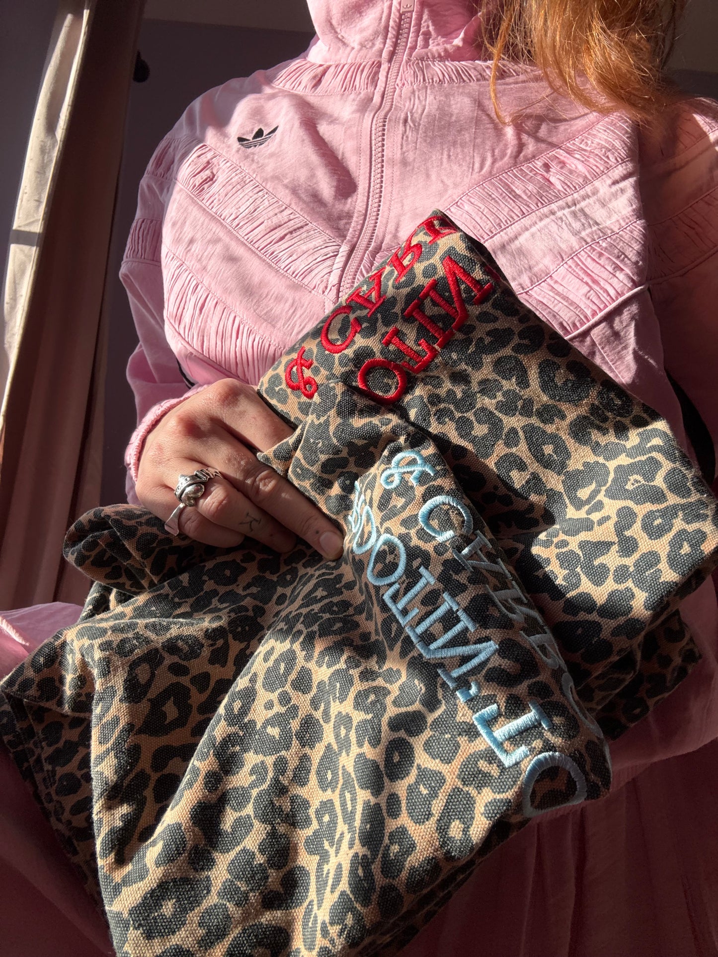 The 'Everything' Carbootin' Bag Leopard & Red *pre-order*