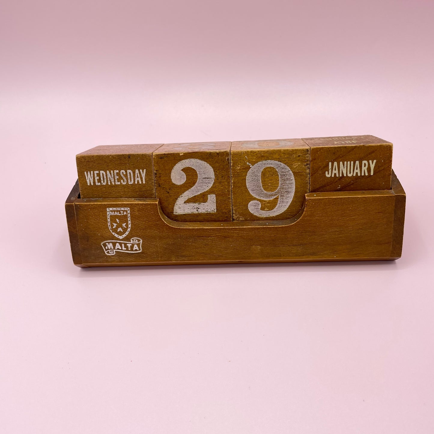 Perpetual Desk Calendar Wooden