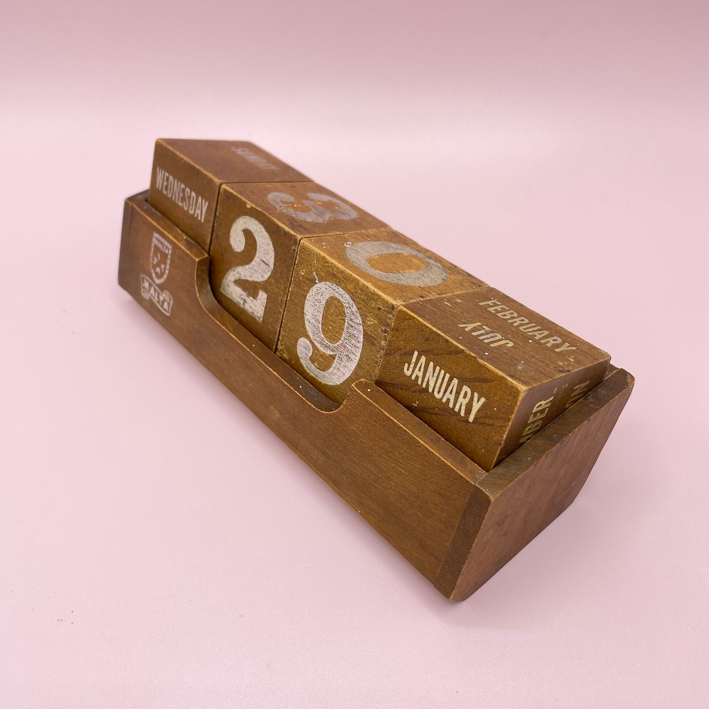 Perpetual Desk Calendar Wooden