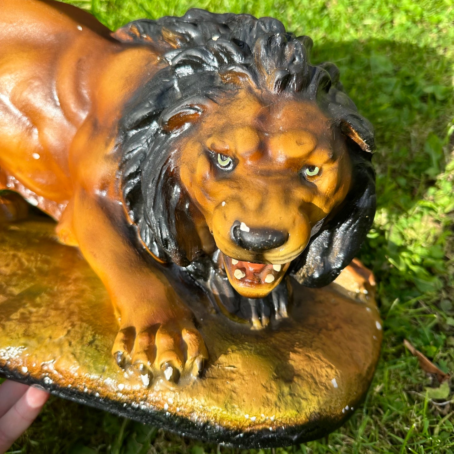 Chalkware Lion Figurine