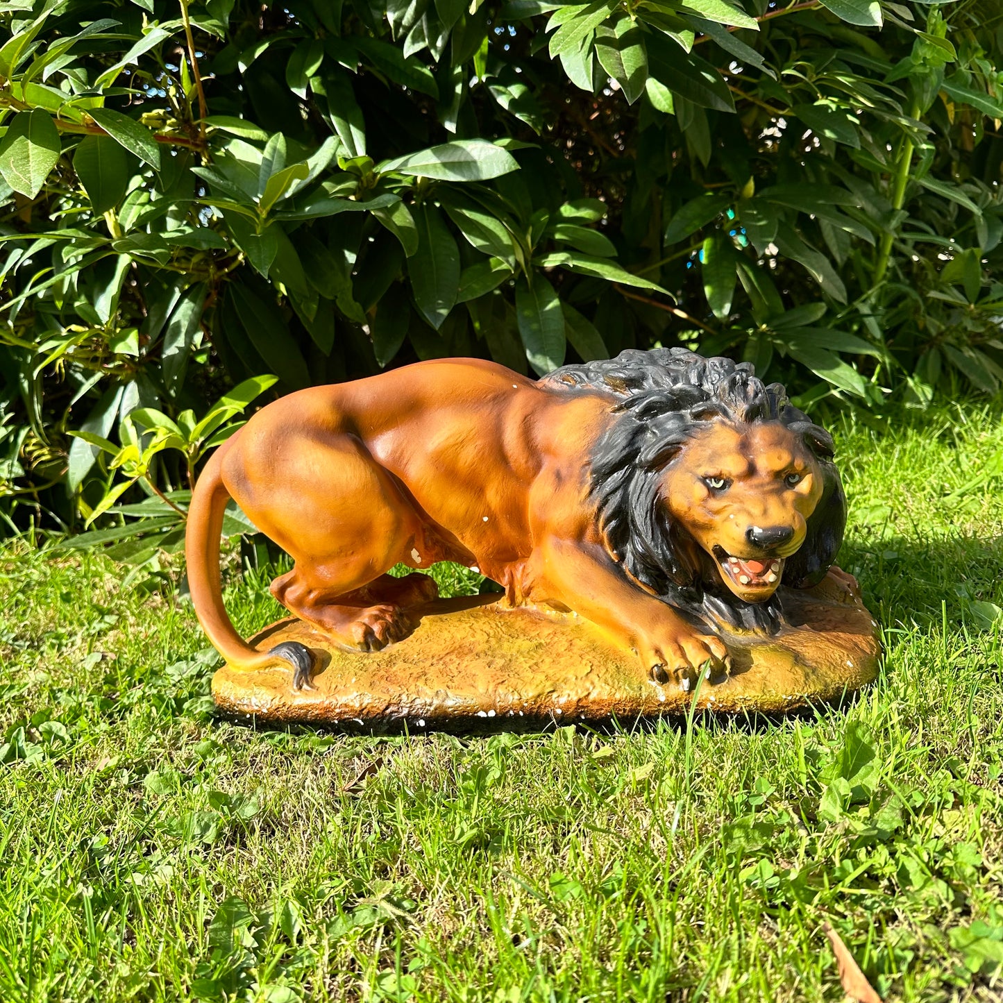 Chalkware Lion Figurine