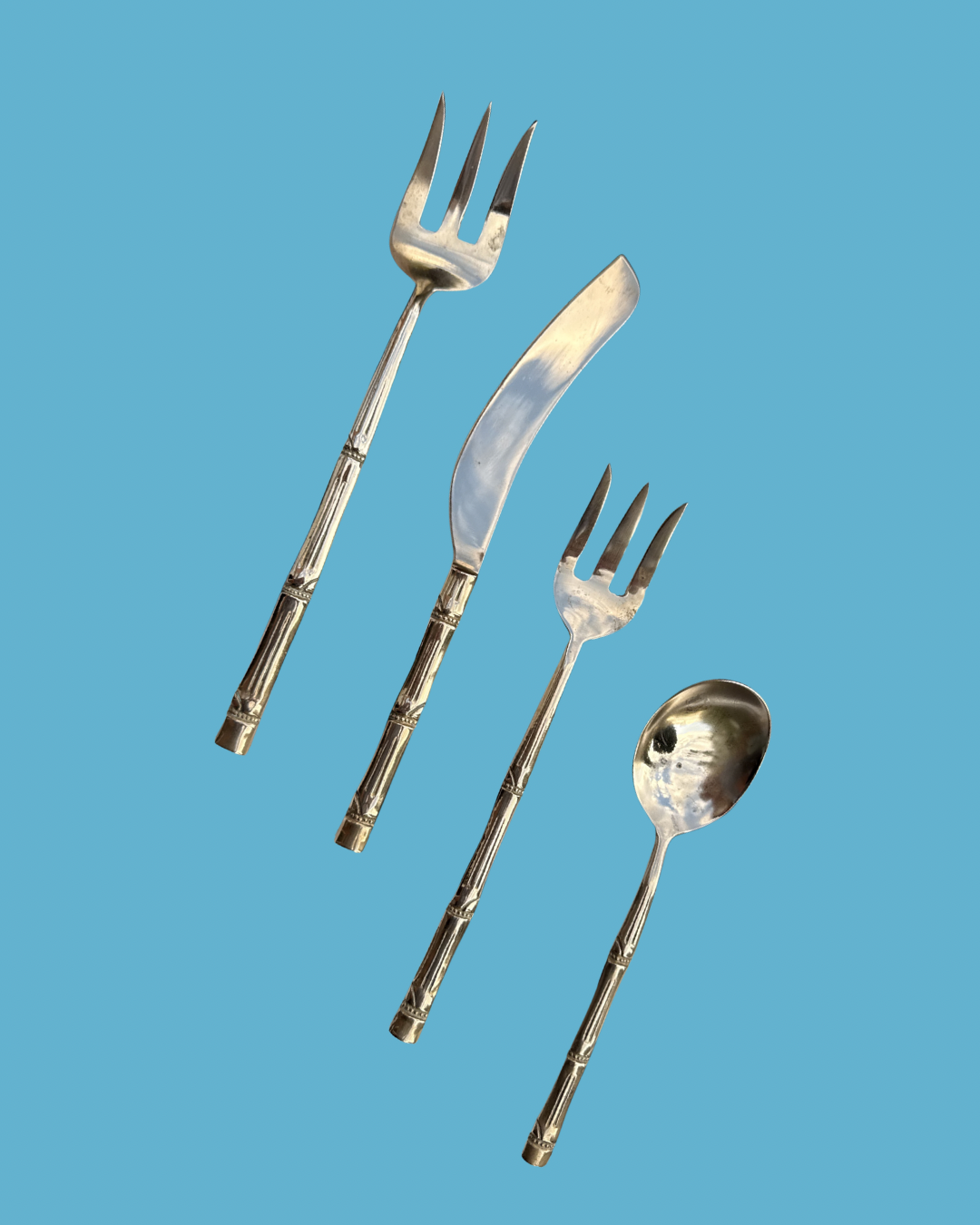 Brass Serving Cutlery Set (x4)