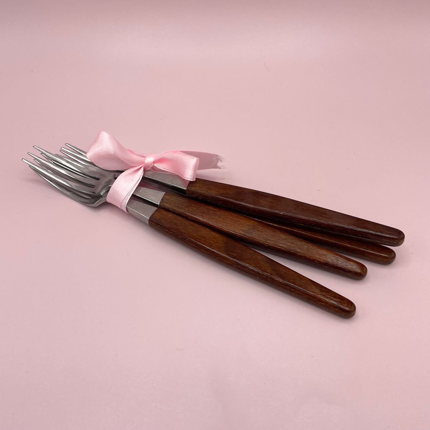 Teak Handle Forks x4