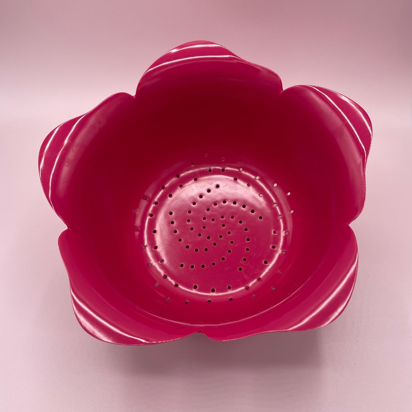 Pink Melamine Flower Colander