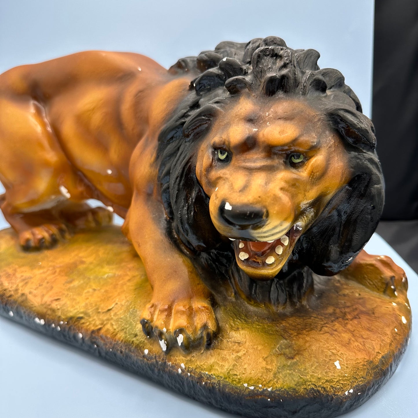 Chalkware Lion Figurine