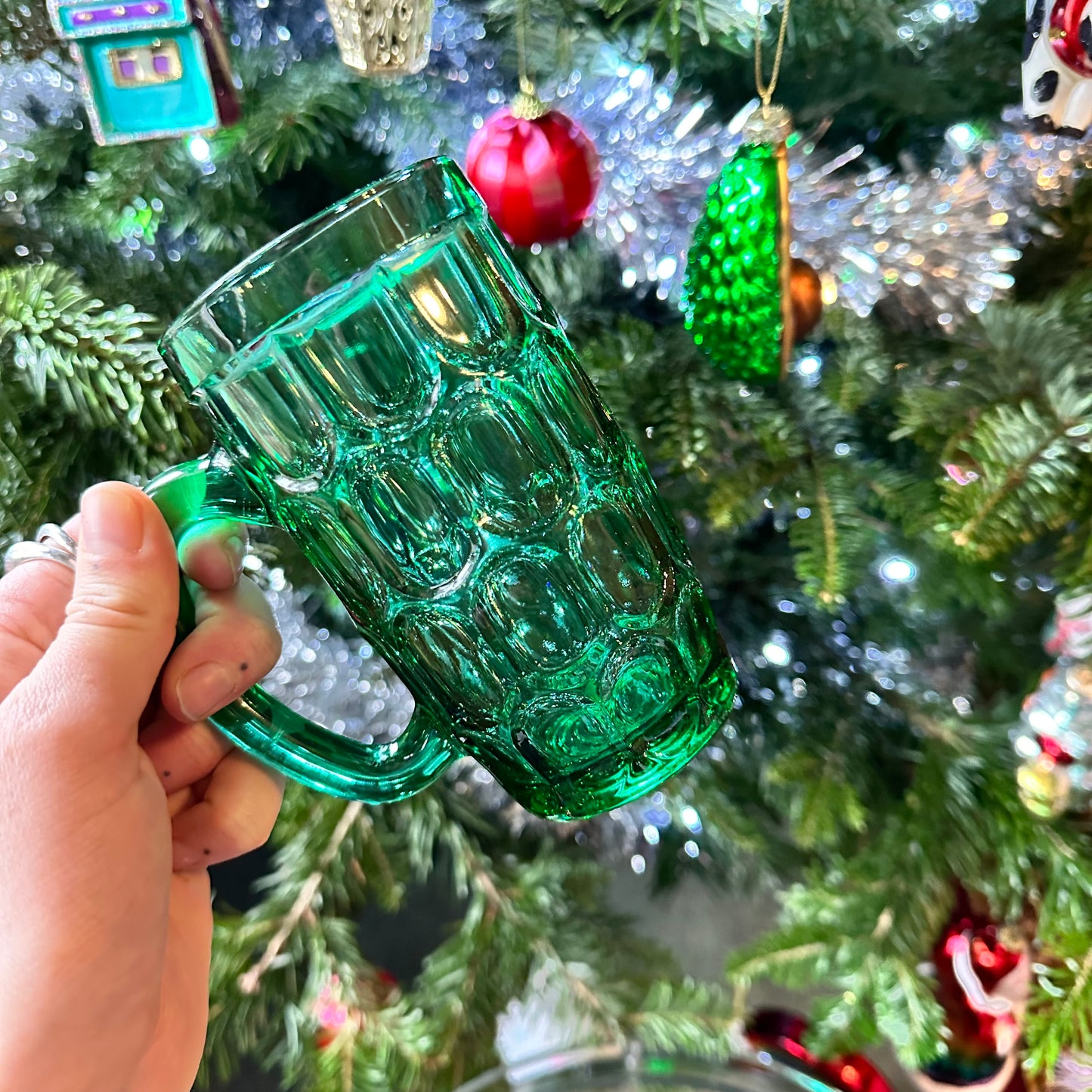 Green Half Pint Tankards (Pair)