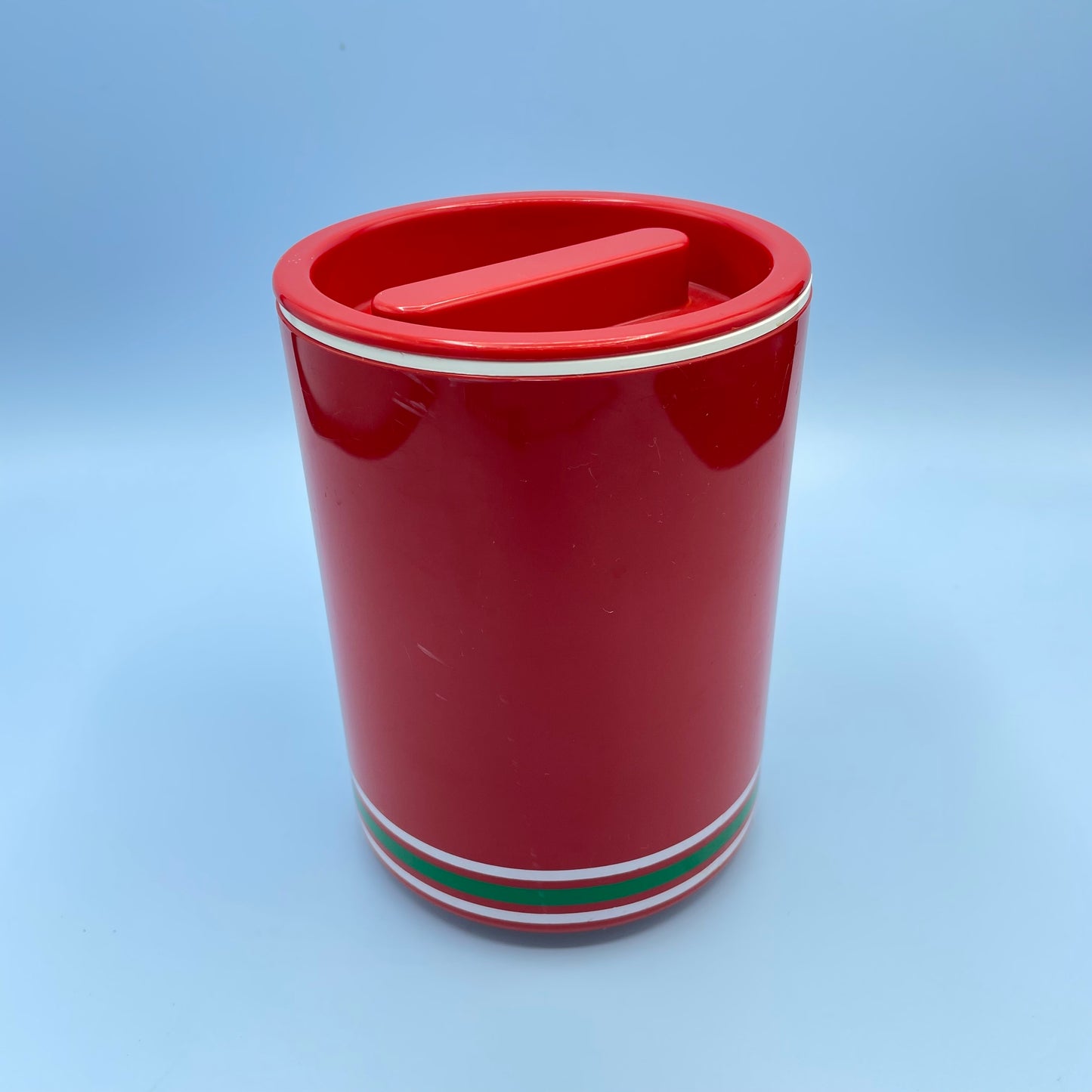 Red Plastic Jar