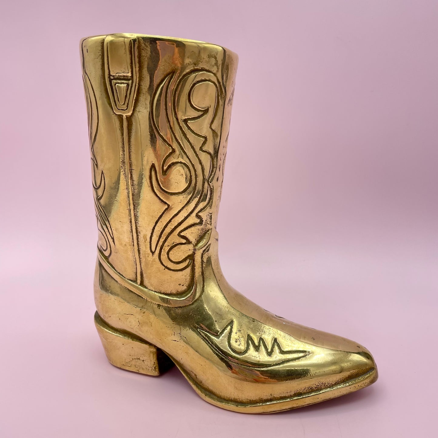 Brass Cowboy Boot