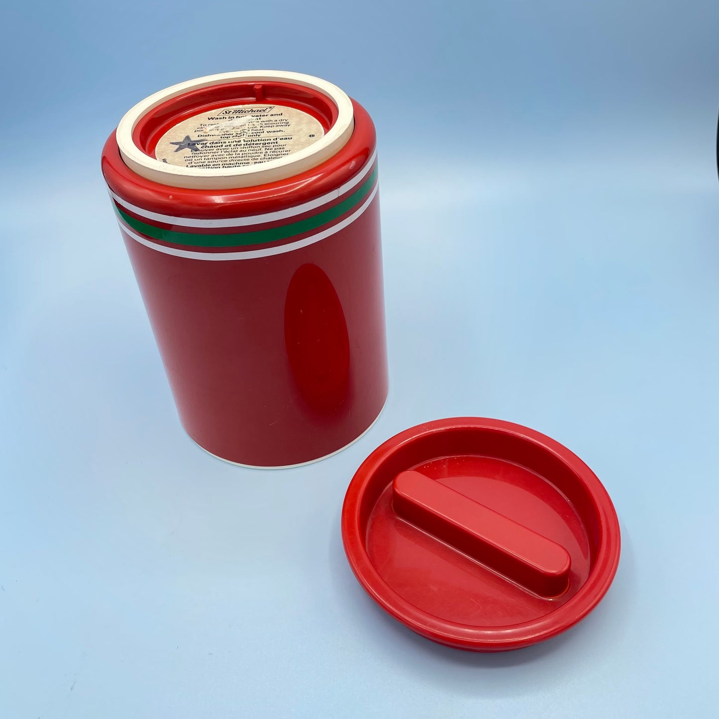 Red Plastic Jar