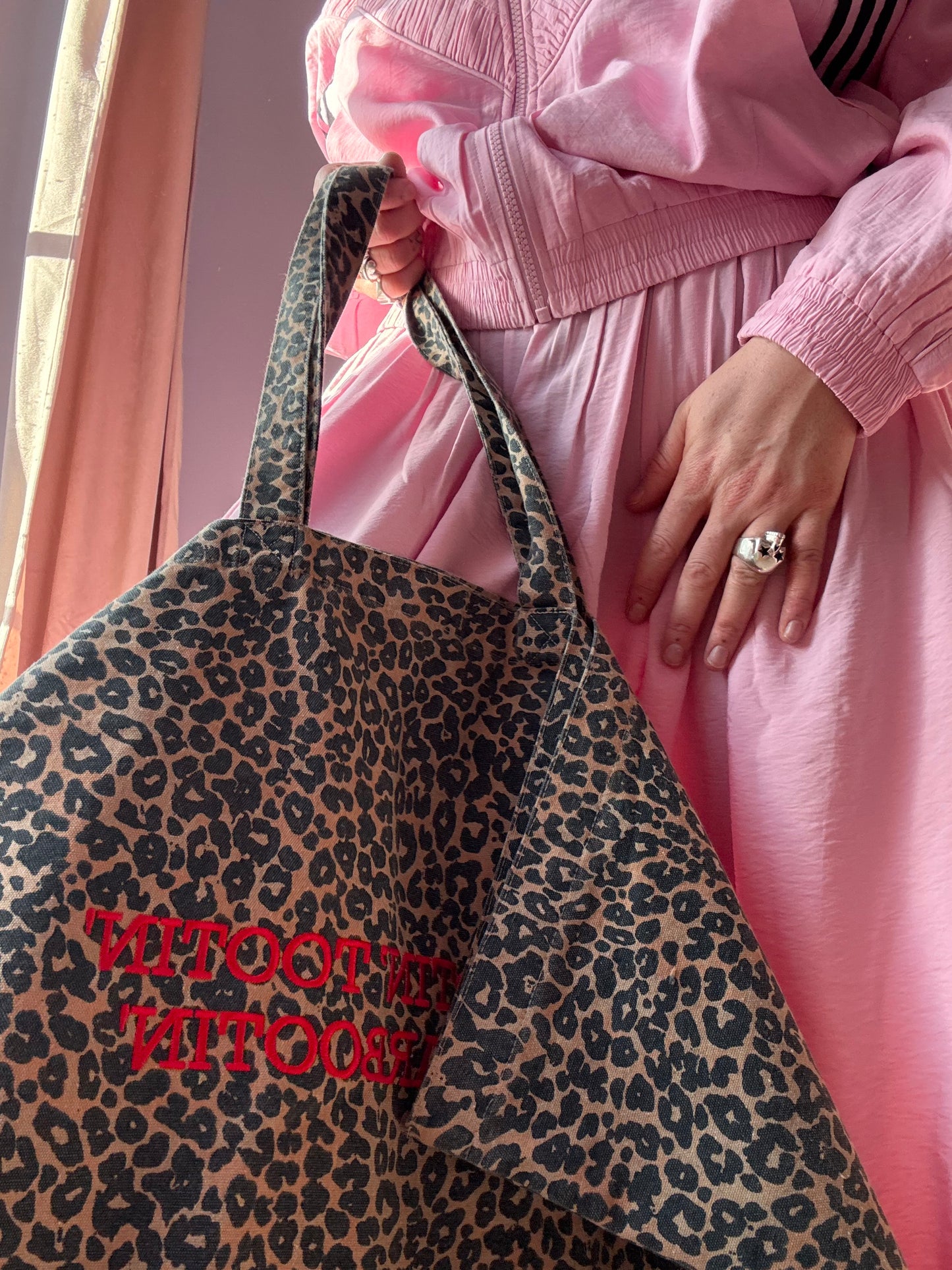 The 'Everything' Carbootin' Bag Leopard & Red *pre-order*
