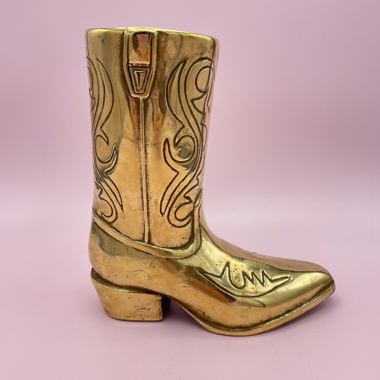 Brass Cowboy Boot