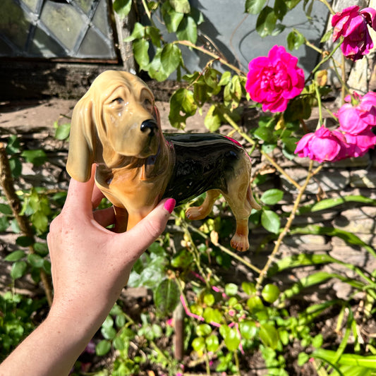 Ceramic Bloodhound Figurine