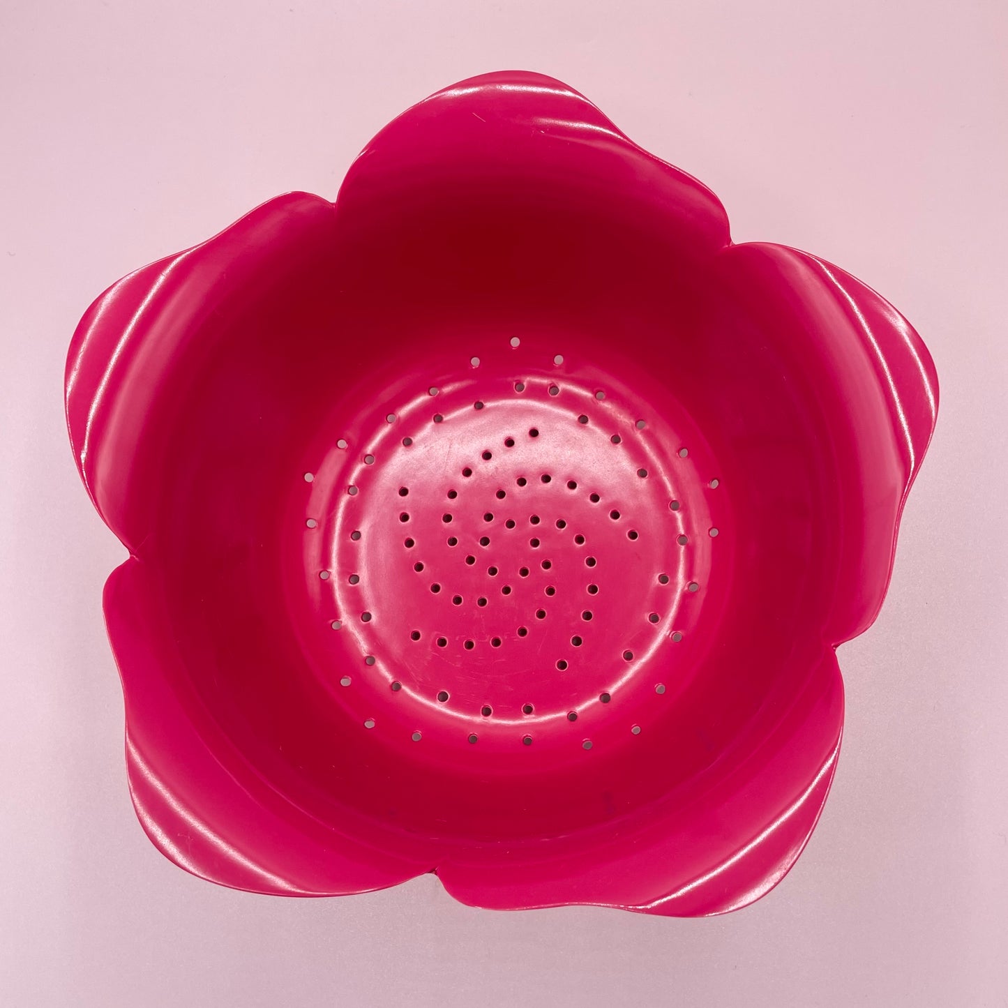 Pink Melamine Flower Colander