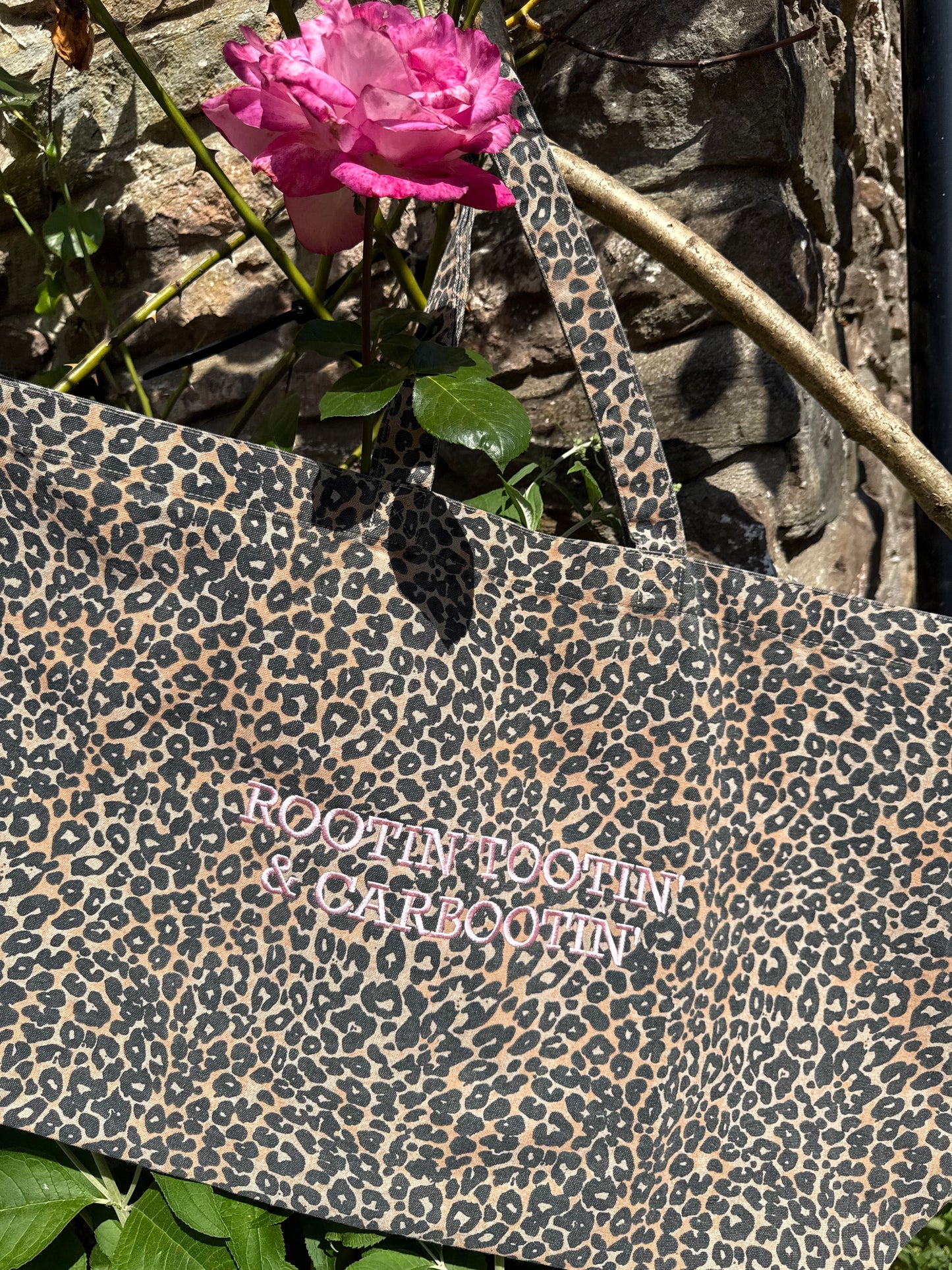 The 'Everything' Carbootin' Bag in Leopard & Baby Pink