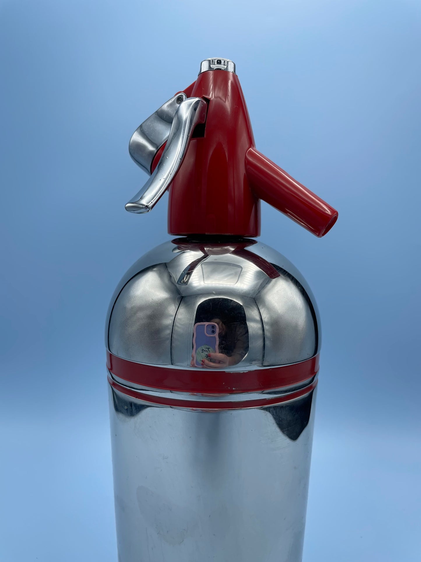 Soda Siphon Chrome & Red