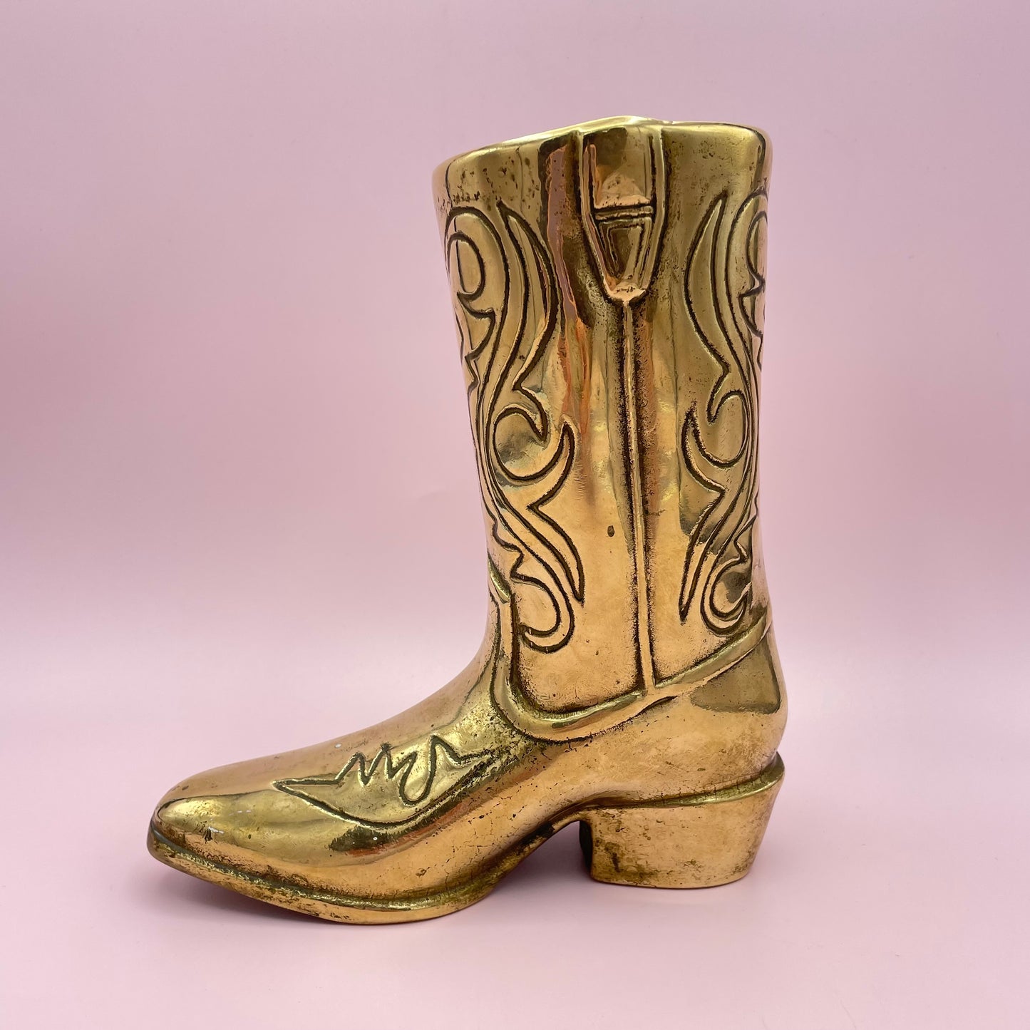 Brass Cowboy Boot