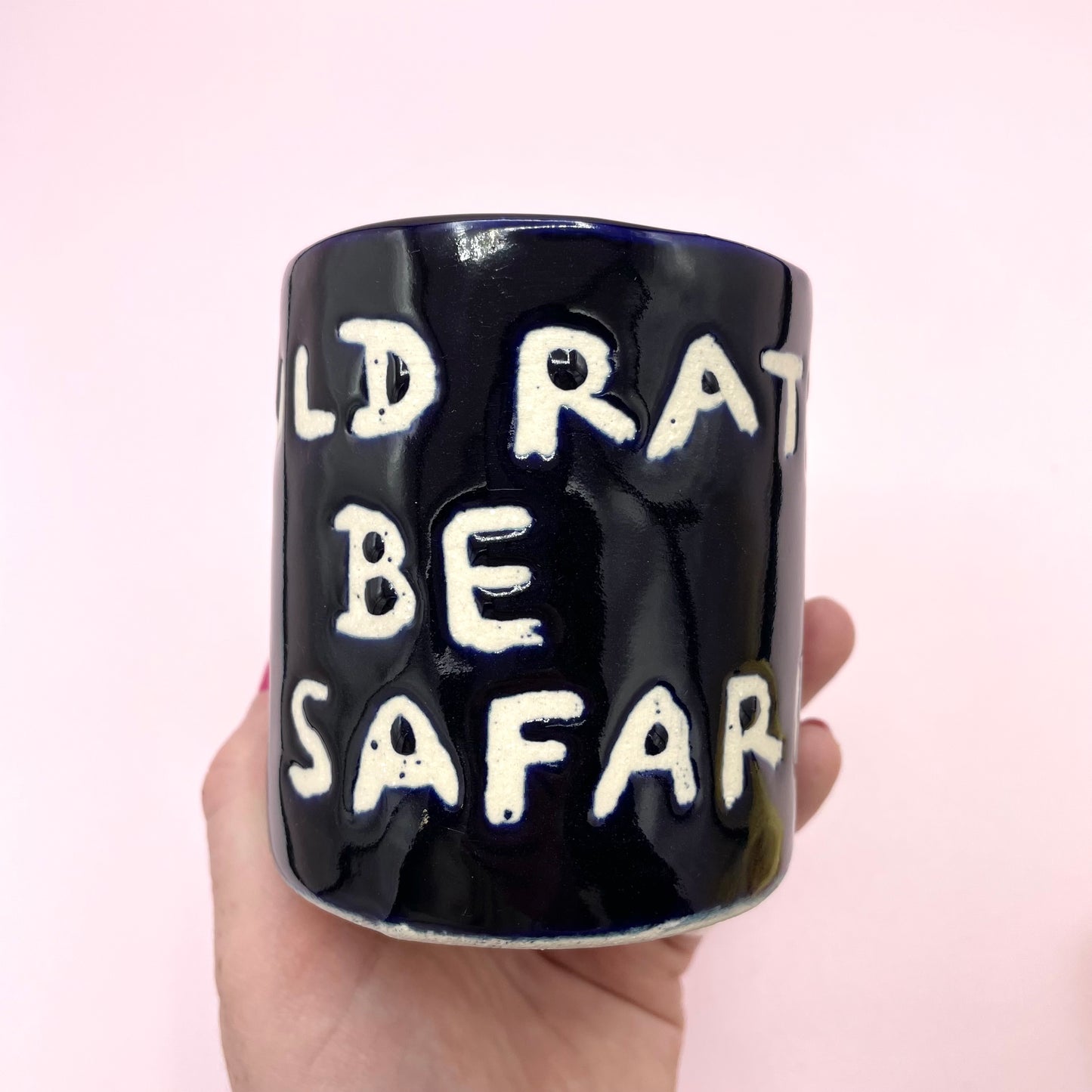 'I'd Rather Be On Safari’ Mug Blue